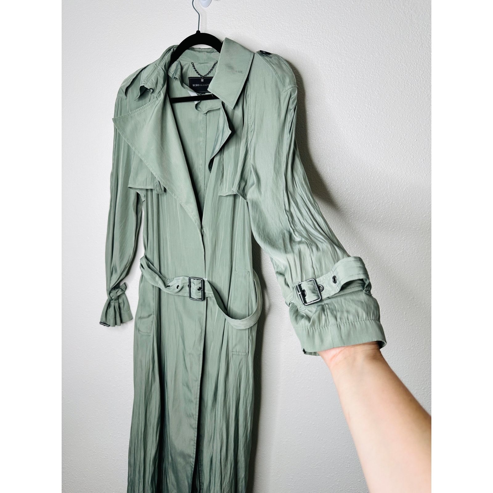Other BCBGMaxazria Sage Ultra Thin Wide Notch Lapel Belt Jacket S Size S / US 4 / IT 40 - 6 Thumbnail