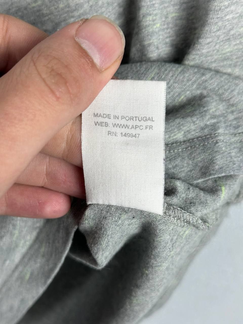 A.P.C. APC Basic Grey/Green T Shirt Size S Size US S / EU 44-46 / 1 - 7 Thumbnail