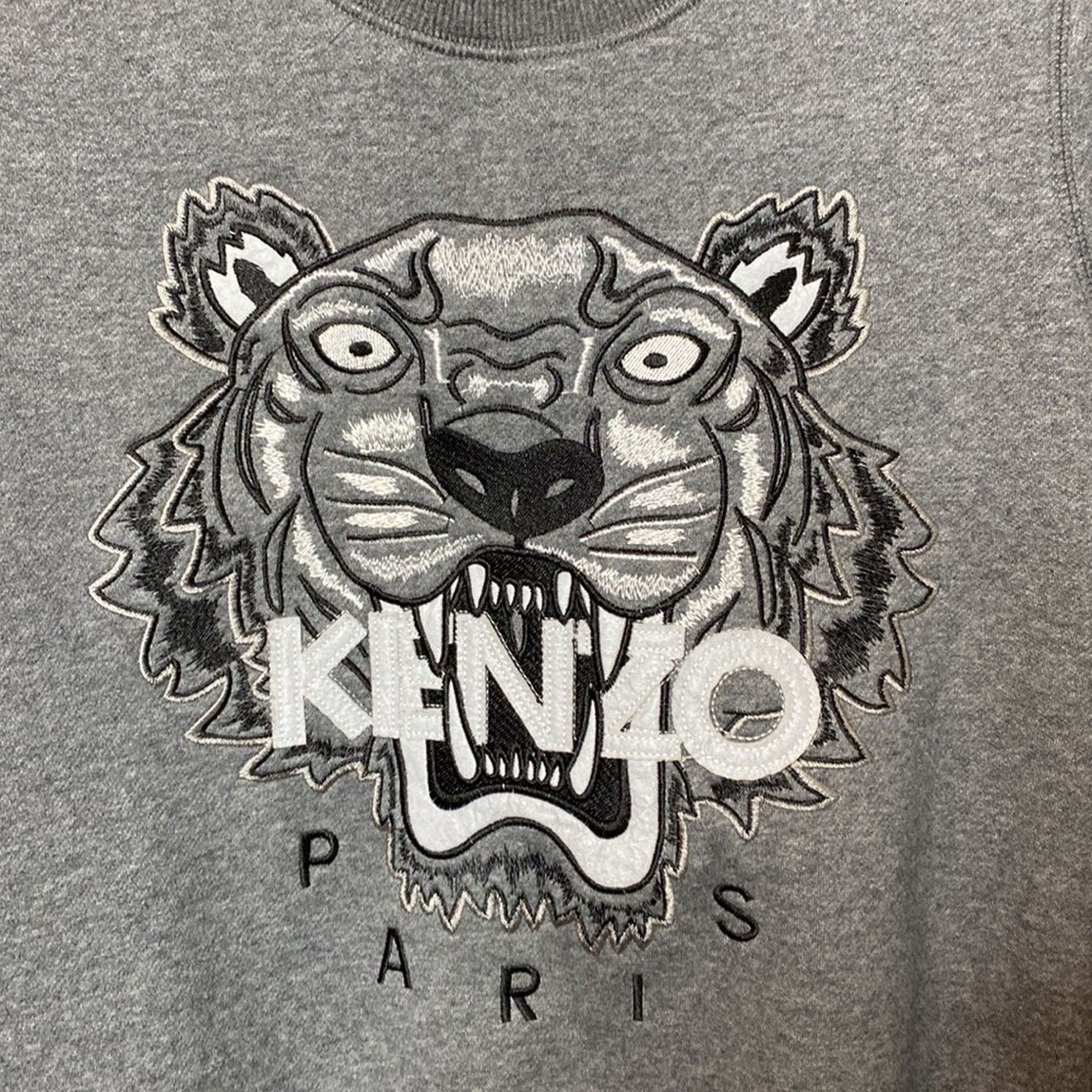 Kenzo Kenzo Paris Jungle Tiger embroidered sweatshirt Gray medium Size US M / EU 48-50 / 2 - 2 Thumbnail