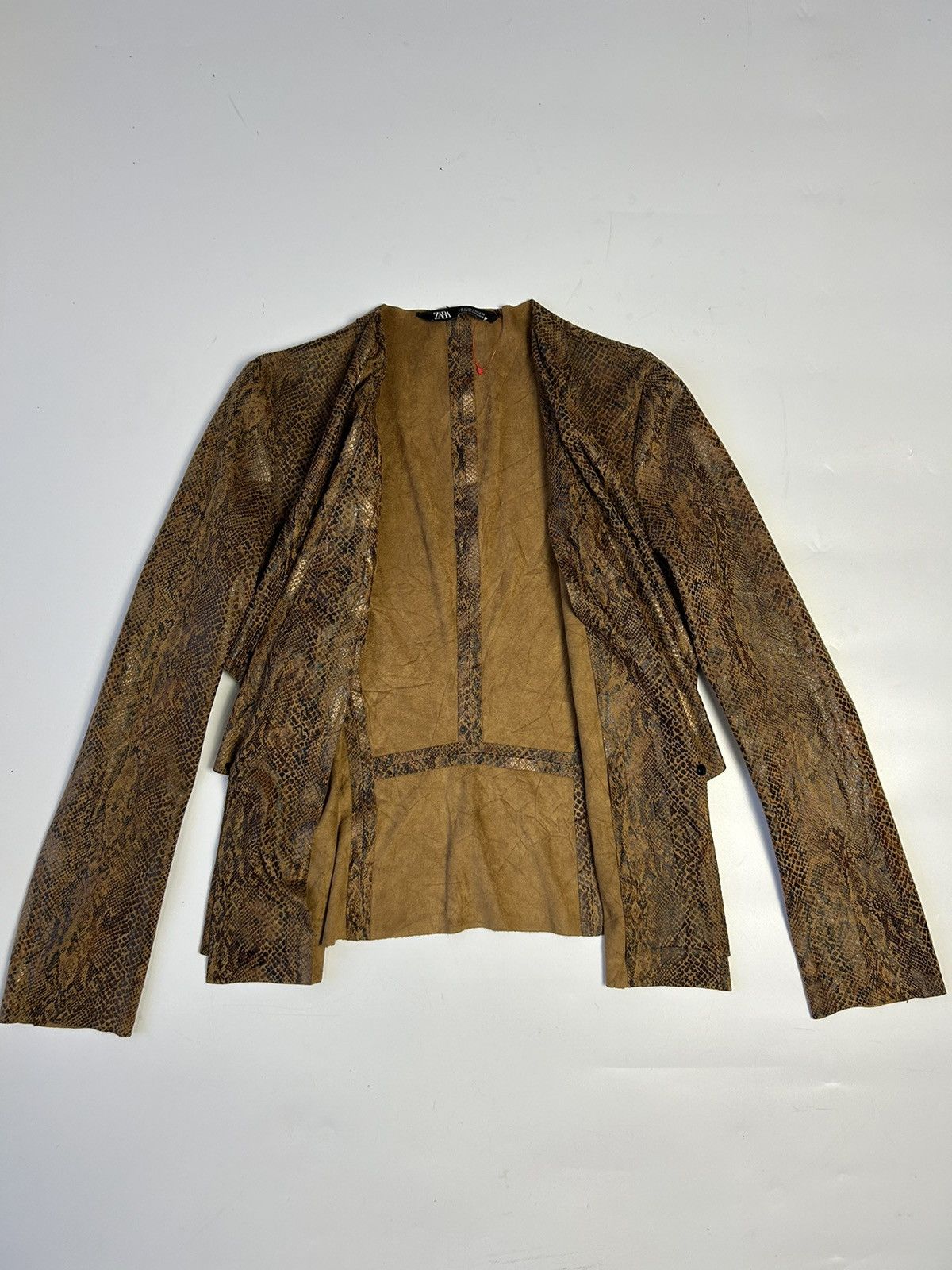 Zara ZARA PYTHON SKIN PRINTED BLAZER Size S / US 4 / IT 40 - 2 Thumbnail