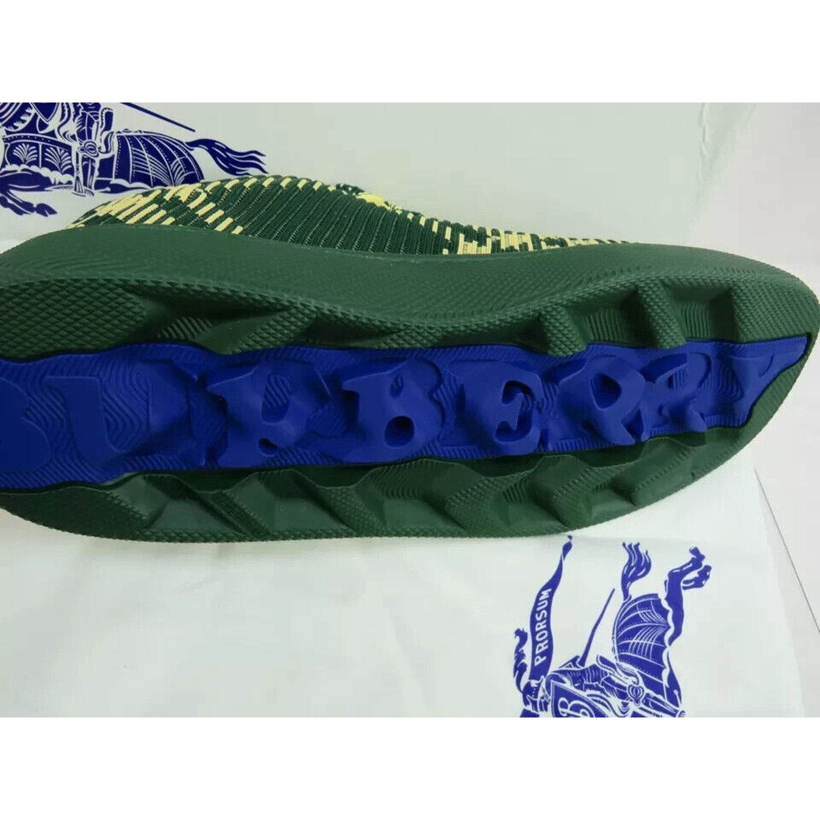 Burberry BURBERRY BOX GREEN CHECK CANVAS LOGO SNEAKERS 11.5 US 44.5 Size US 11.5 / EU 44-45 - 8 Thumbnail