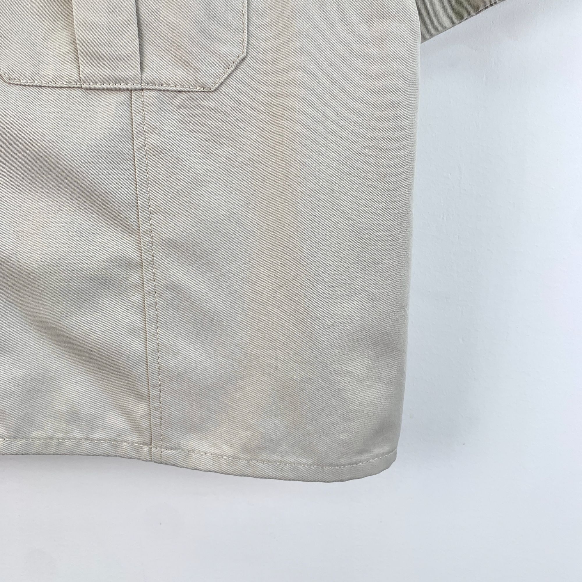 Miu Miu Miu Miu Beige Cotton Logo Utility Button-Up Shirt (Size M) Size S / US 4 / IT 40 - 6 Thumbnail