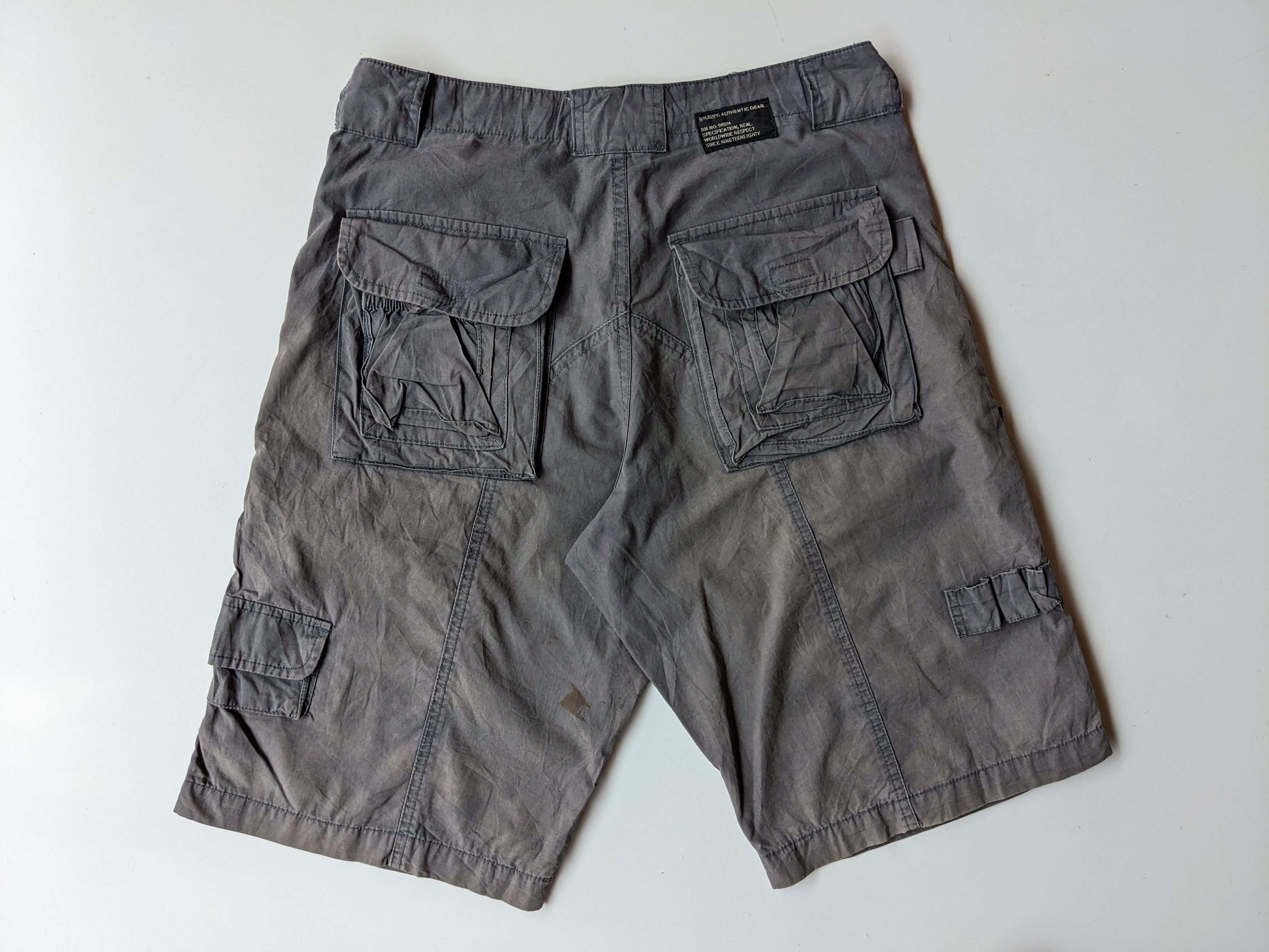 Stussy Vintage STUSSY tactical cargo sunfaded shortpant Size US 30 / EU 46 - 2 Thumbnail