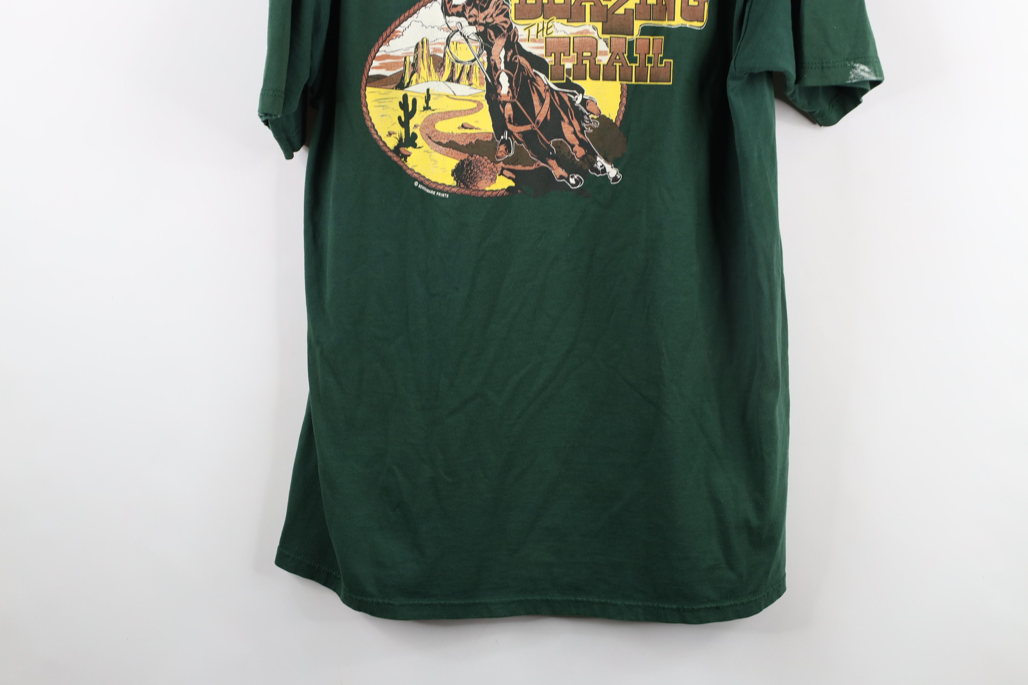 Vintage Vintage 90s Sears Whirlpool Western Cowboy T-Shirt Green Size US L / EU 52-54 / 3 - 14 Thumbnail