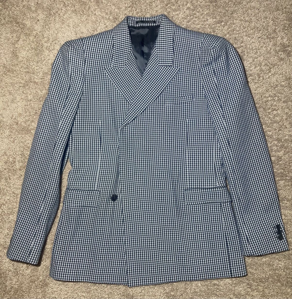 Martine Rose New AW21 Martine Rose Houndstooth Boxy Shoulder Jacket 2021 Size 46R - 1 Thumbnail