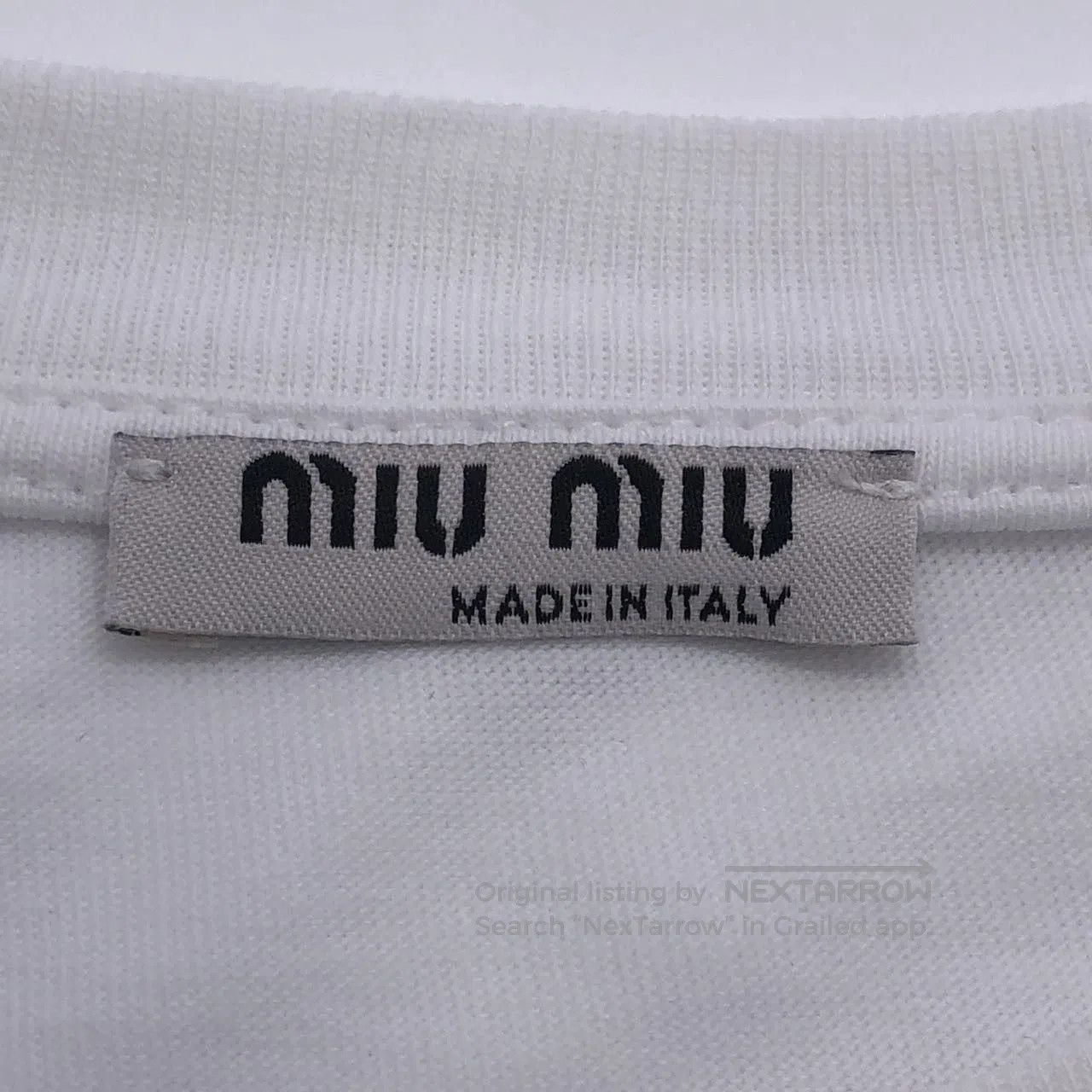 Miu Miu White Short Sleeve Graphic T. Size US XS / EU 42 / 0 - 5 Thumbnail