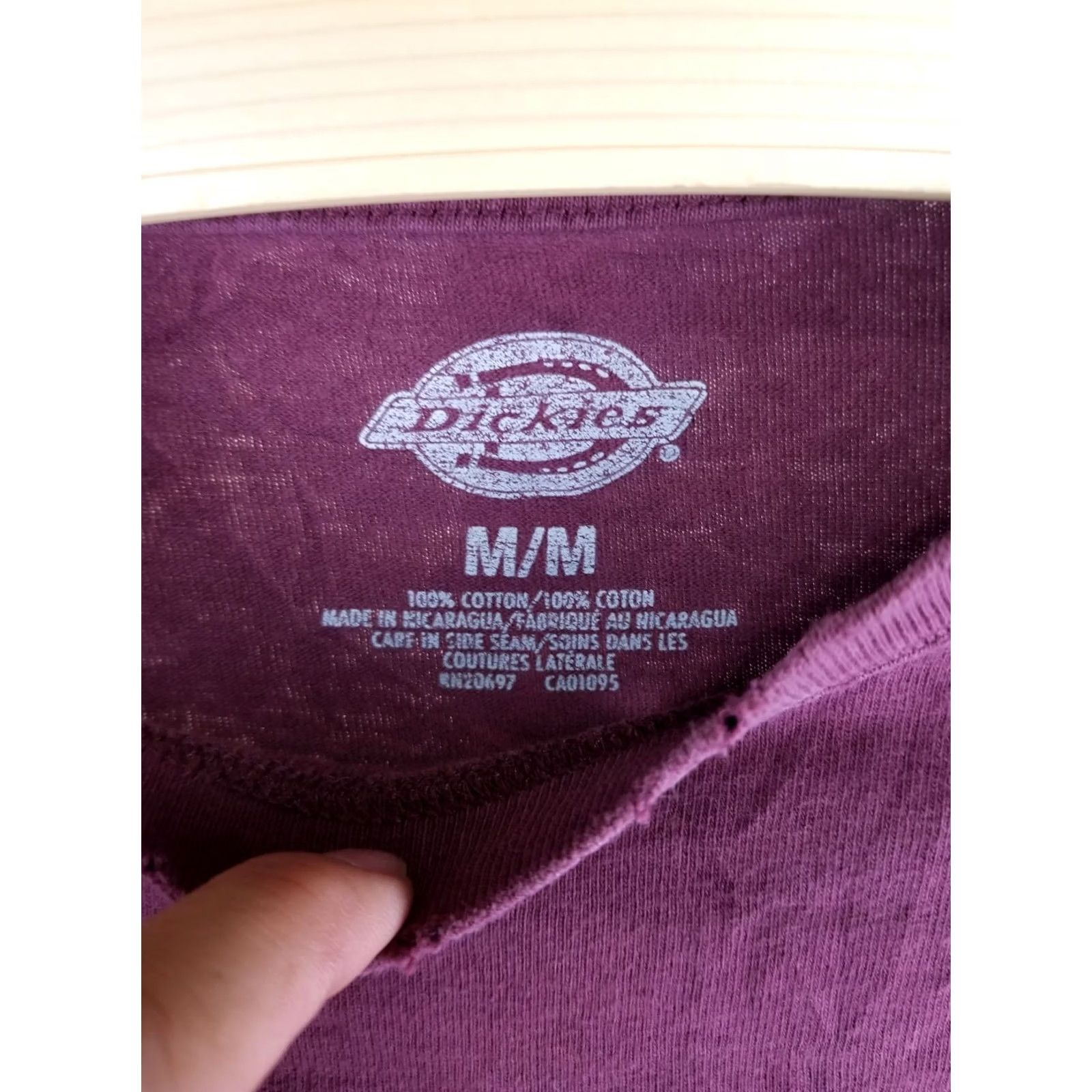 Dickies VINTAGE Y2K DICKIES T-SHIRT BURGUNDY SUN FADED ONE POCKET DISTRESSED TRASHED SZ MEDIUM MENS Size US M / EU 48-50 / 2 - 5 Thumbnail