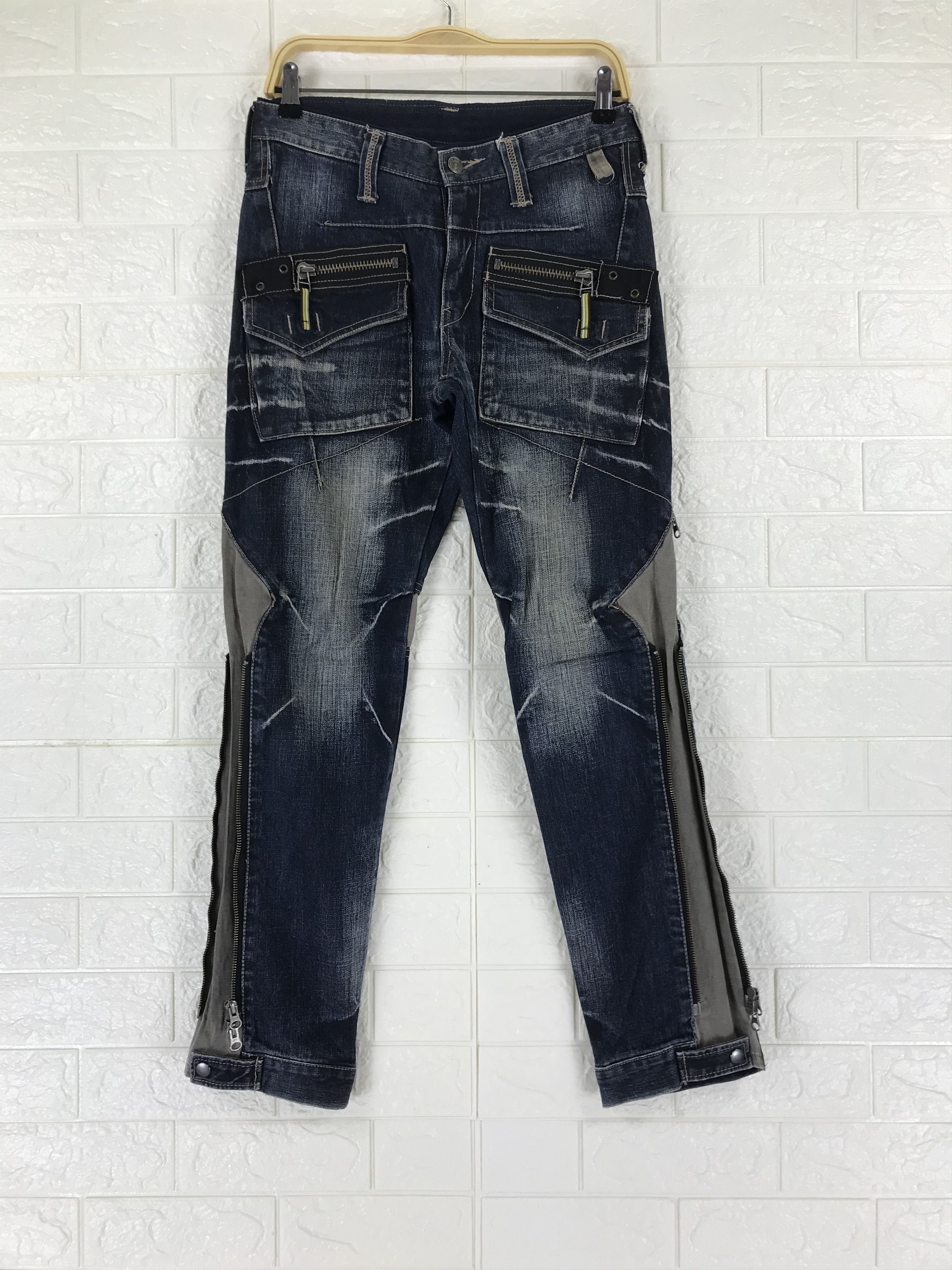 PPFM PPFM Tactical Pocket Zipper Design Jeans Size US 30 / EU 46 - 2 Thumbnail