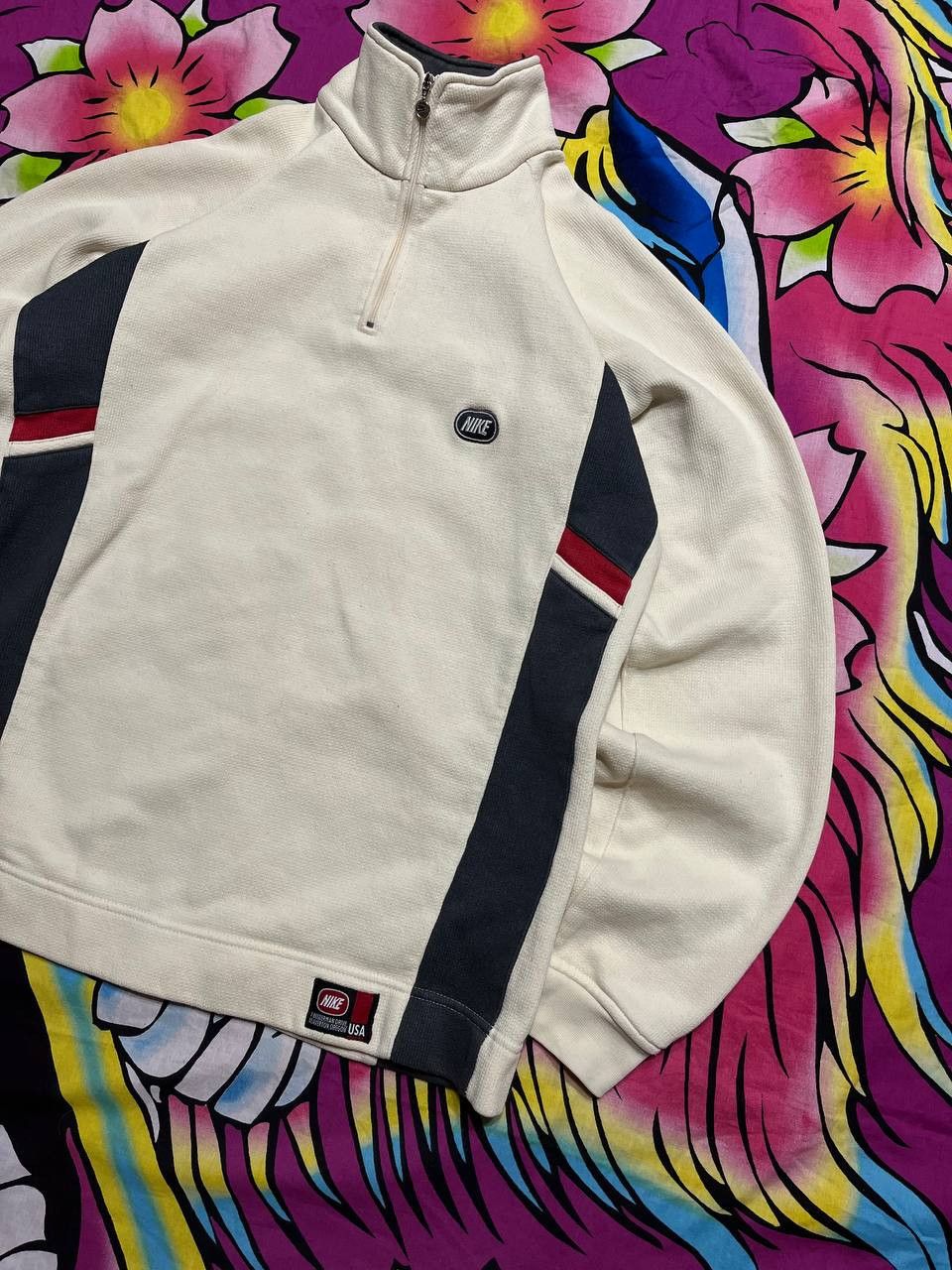 Nike × Vintage Vintage Nike 1/3 zip sweatshirt in white 00s Size US S / EU 44-46 / 1 - 2 Thumbnail