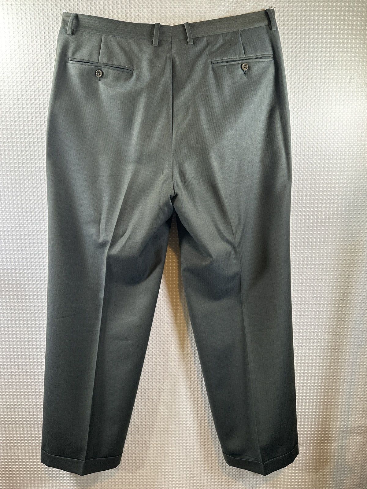 Canali Canali Milano Dark Green Wool Suit Size 44R - 11 Thumbnail