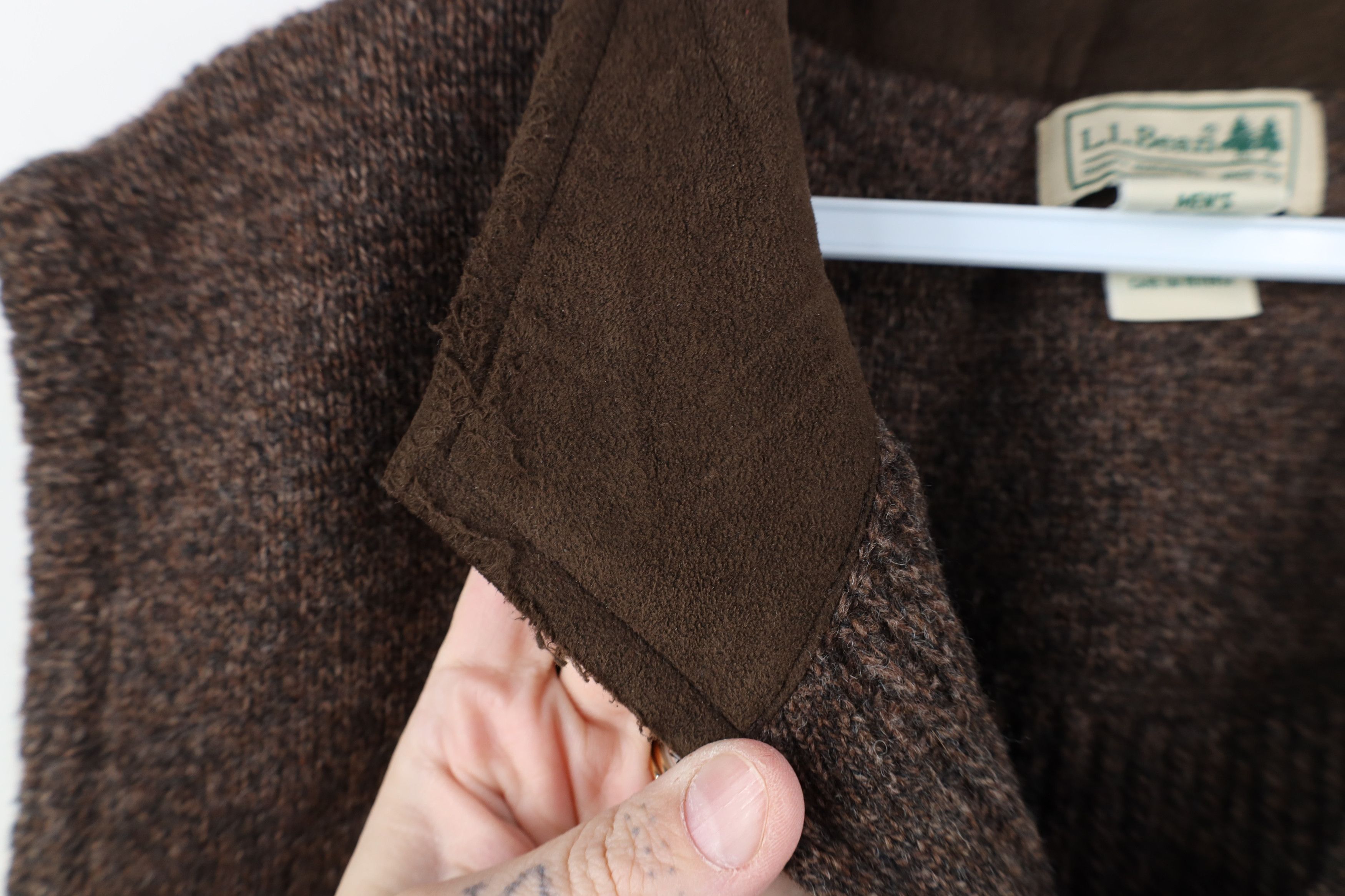 L.L. Bean Vintage LL Bean Merino Ribbed Knit Sweater Vest Jacket Brown Size US XL / EU 56 / 4 - 4 Thumbnail