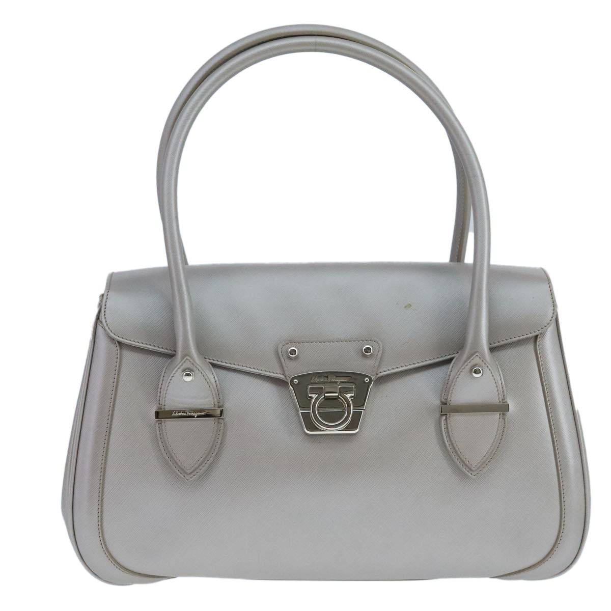 Salvatore Ferragamo Silver Leather Handbag (Pre-Owned) Size ONE SIZE - 1 Thumbnail
