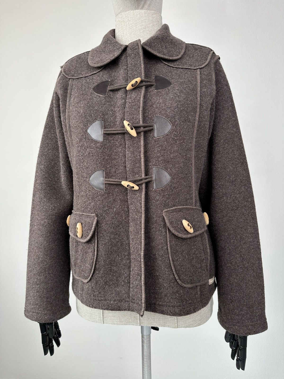 Saint James SAINT JAMES Wool Jacket Duffle Coat Brown Women’s UK 14 Size L / US 10 / IT 46 - 5 Thumbnail