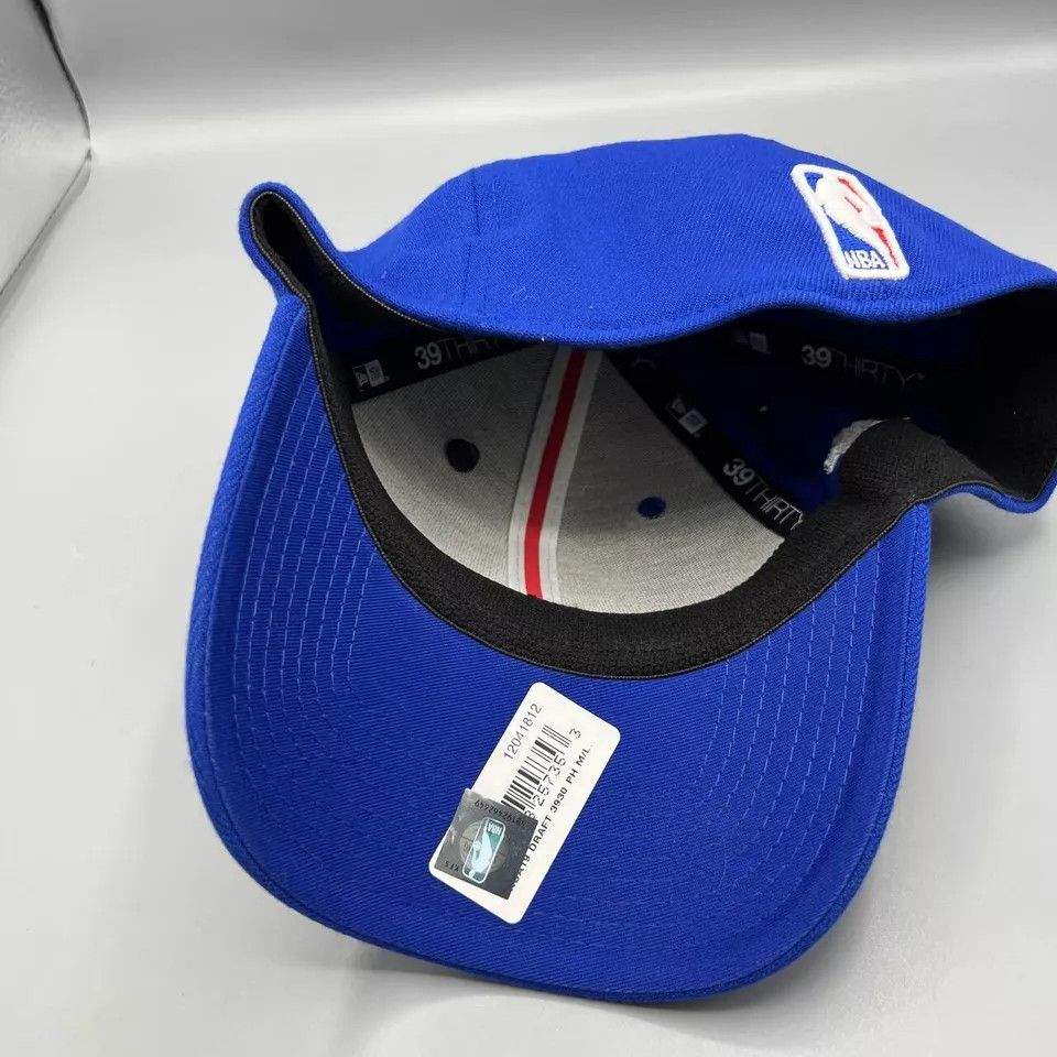 New Era Philadelphia 76ers Hat Men M-L Stretch Fitted Cap with Pin Size ONE SIZE - 6 Thumbnail