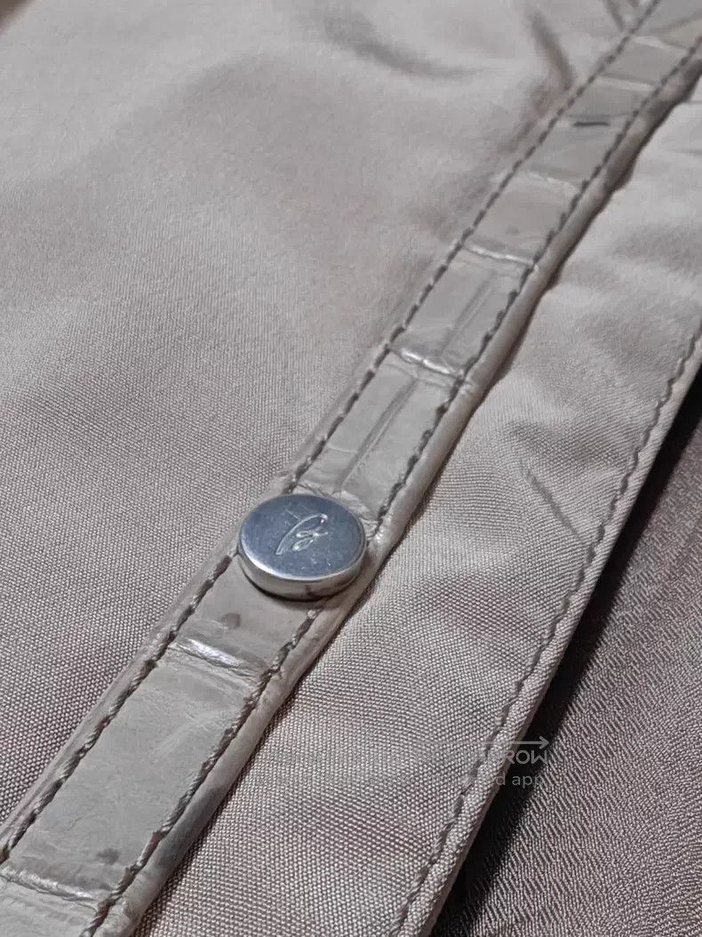 Brioni Brioni Crocodile leather patchwork wool and silk coat Size US L / EU 52-54 / 3 - 7 Thumbnail