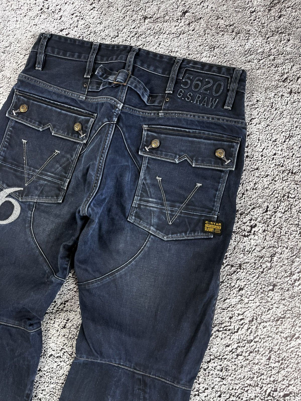 G-Star × Vintage Vintage Y2K G Star Motor 5620 3D Tapered Embro jeans 34 Size US 34 / EU 50 - 3 Thumbnail