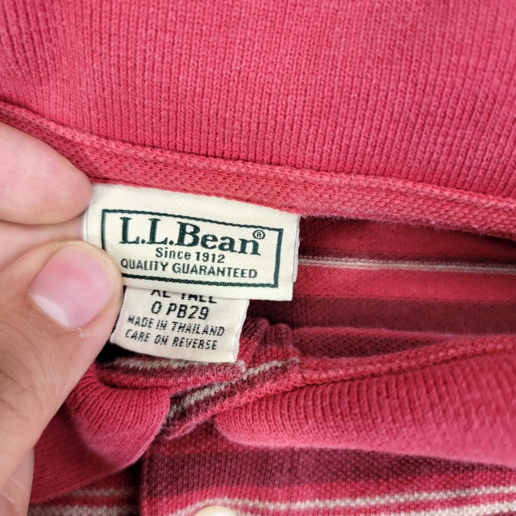 Vintage VINTAGE LL Bean Shirt Mens XL Tall Striped Cotton Traditional Fit Long Sleeve Polo vtg Size US XL / EU 56 / 4 - 3 Thumbnail