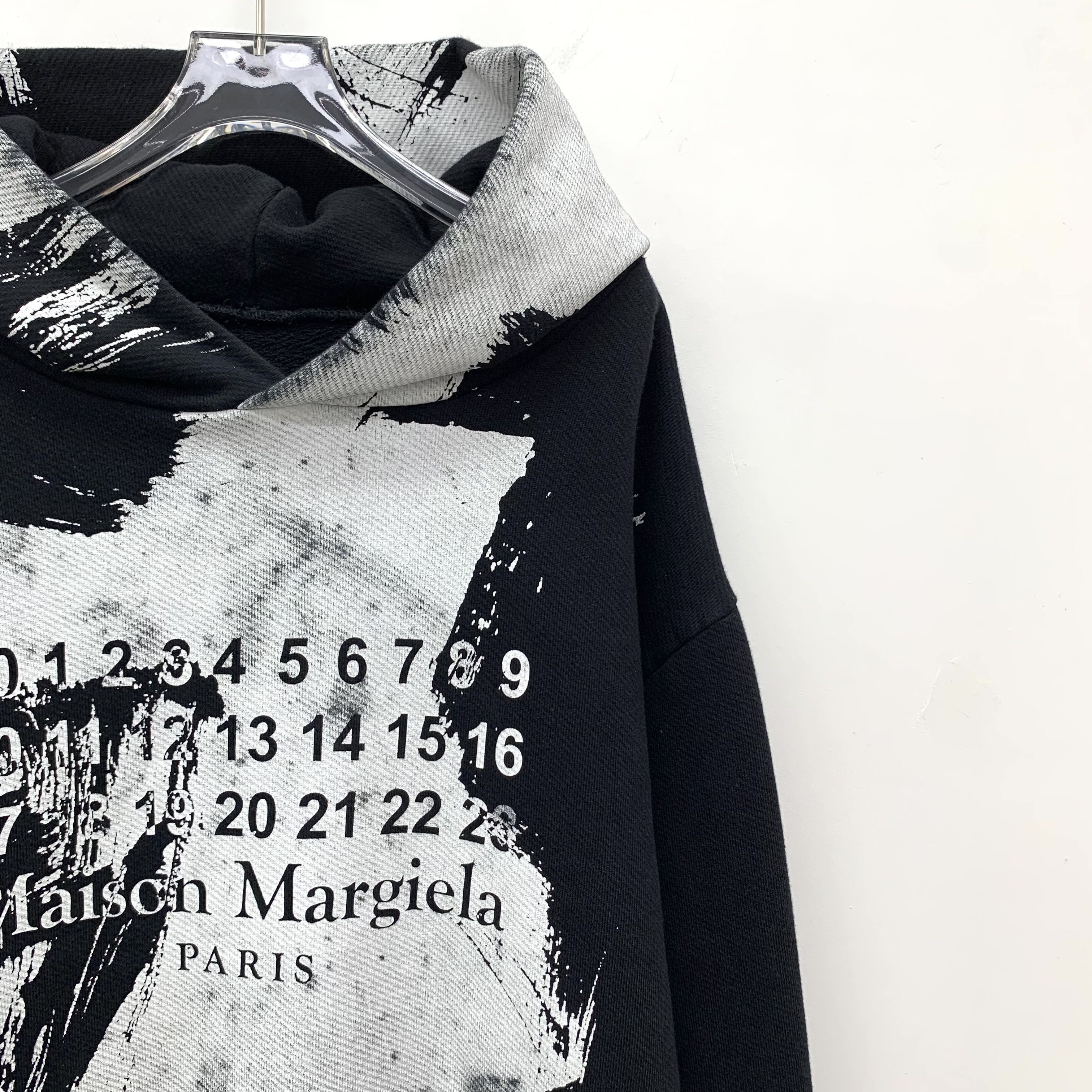 Maison Margiela Maison Margiela Ink Letter Print Hoodie Black (S) Size US S / EU 44-46 / 1 - 3 Thumbnail