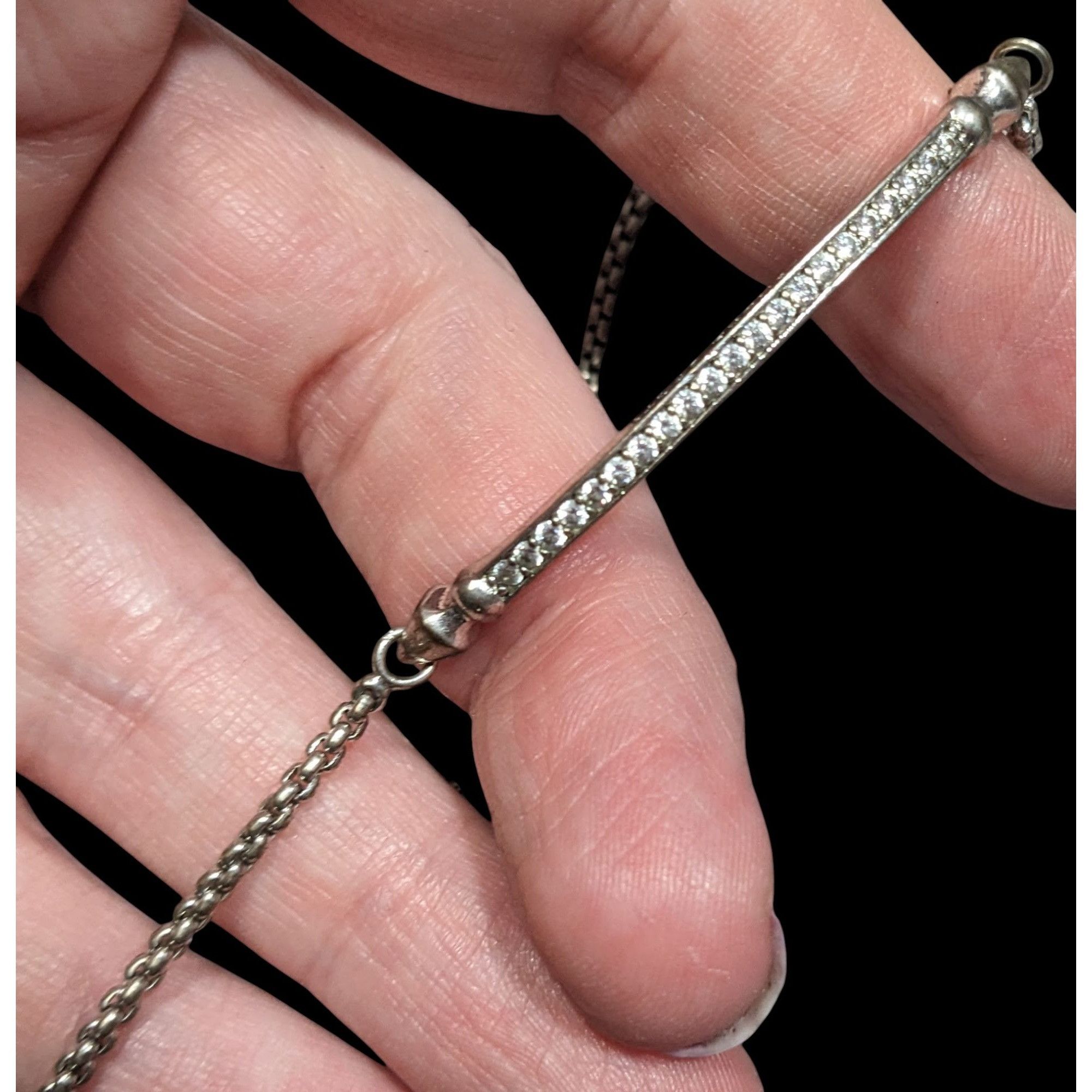 Kendra Scott Kendra Scott Silver-Tone Adjustable Bracelet With Rhinestone Size ONE SIZE - 3 Thumbnail