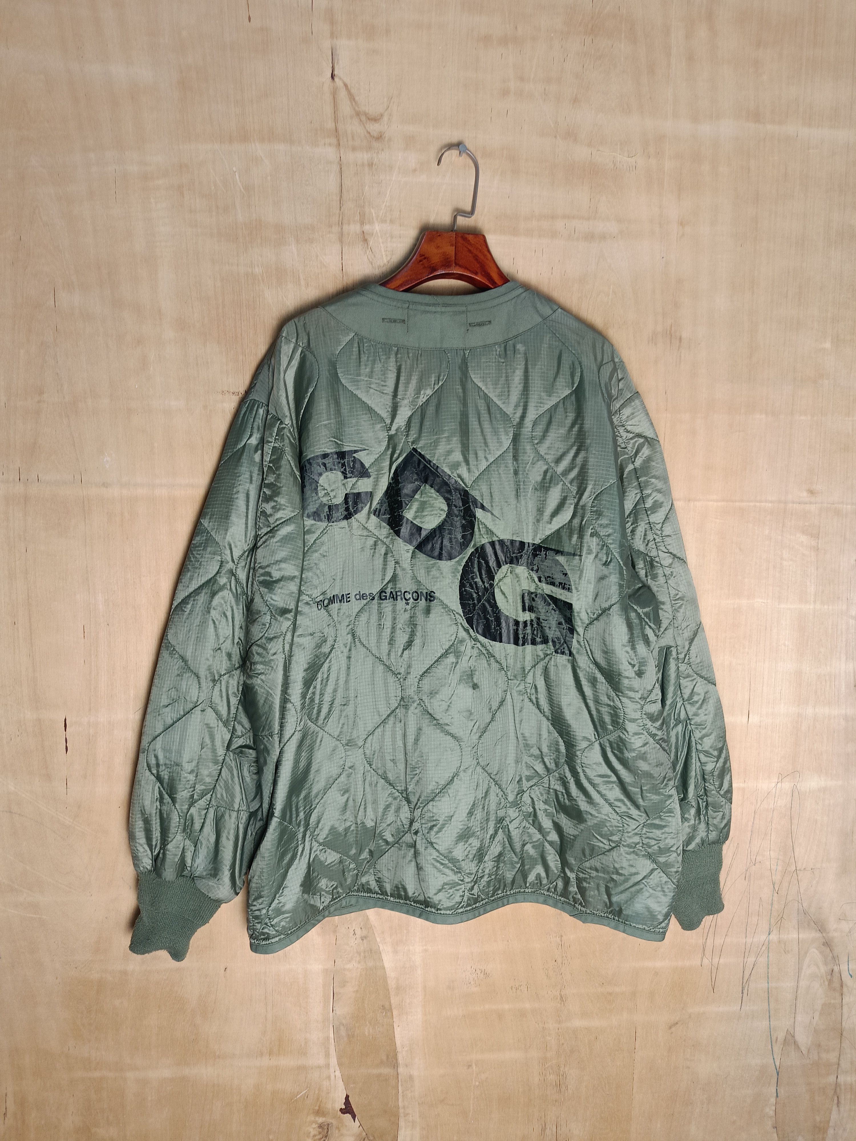 CDG X ALPHA INDUSTRIES QUILTED LINER JACKET MILITARY