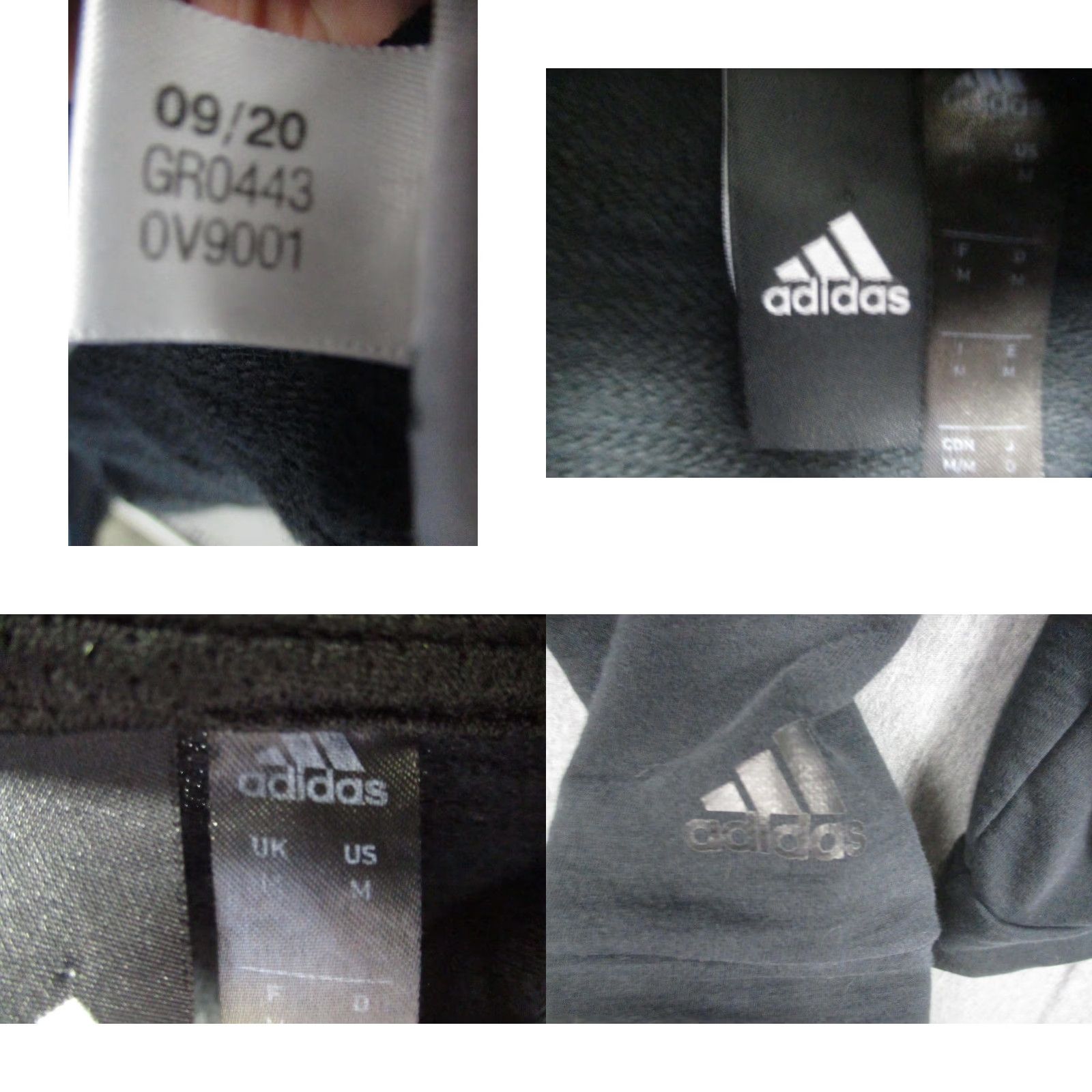 Adidas Adidas Hoodie Mens Medium Black Pullover 3 Stripes Pocket Performance GR0443 Size US M / EU 48-50 / 2 - 8 Thumbnail