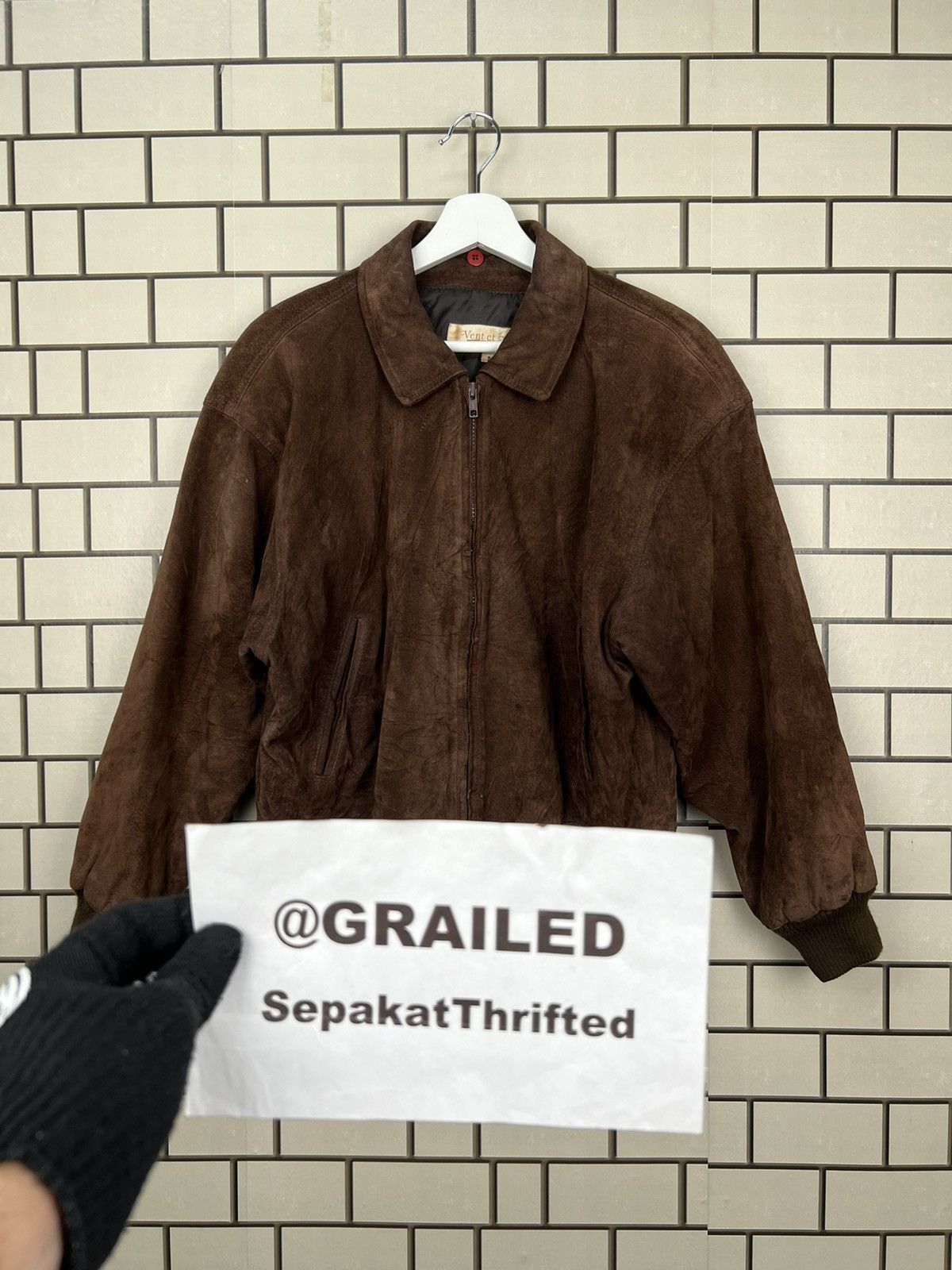 Japanese Brand × Vintage Vintage Vent et Vert Suede Jacket Size US M / EU 48-50 / 2 - 14 Thumbnail