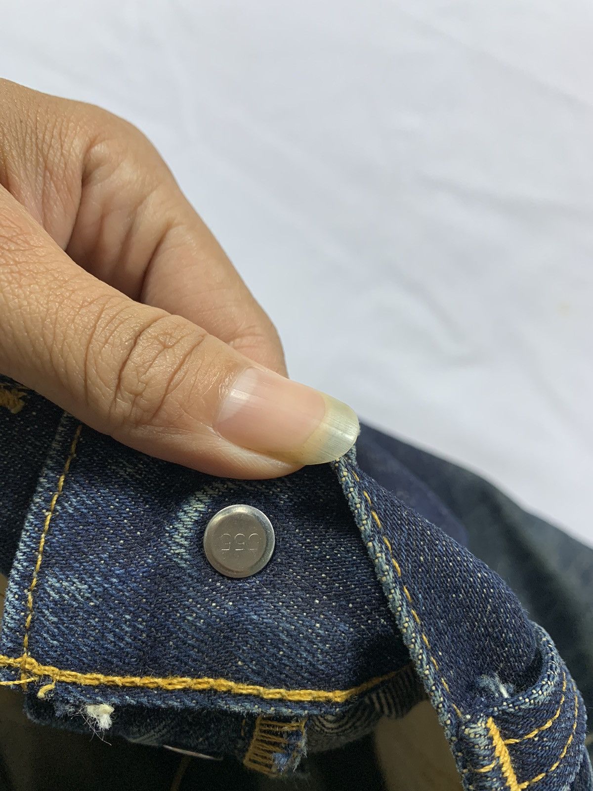 Levi's Vintage Clothing Vintage Levis 201XX Big E Selvedge Button Denim Jeans Size US 30 / EU 46 - 13 Thumbnail