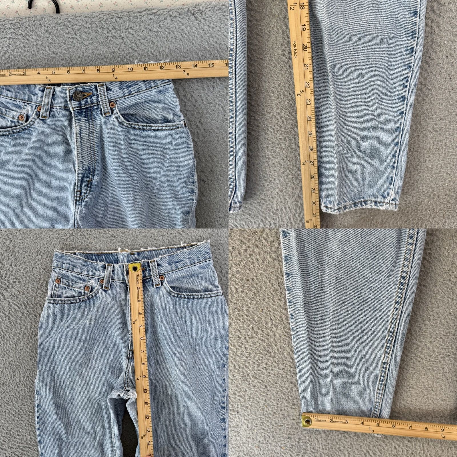 Levi's Vintage Levi's 512 Jeans Womens 7 Slim Fit 25x30 Tapered Leg 90s Light Wash USA Size 28" / US 6 / IT 42 - 9 Thumbnail