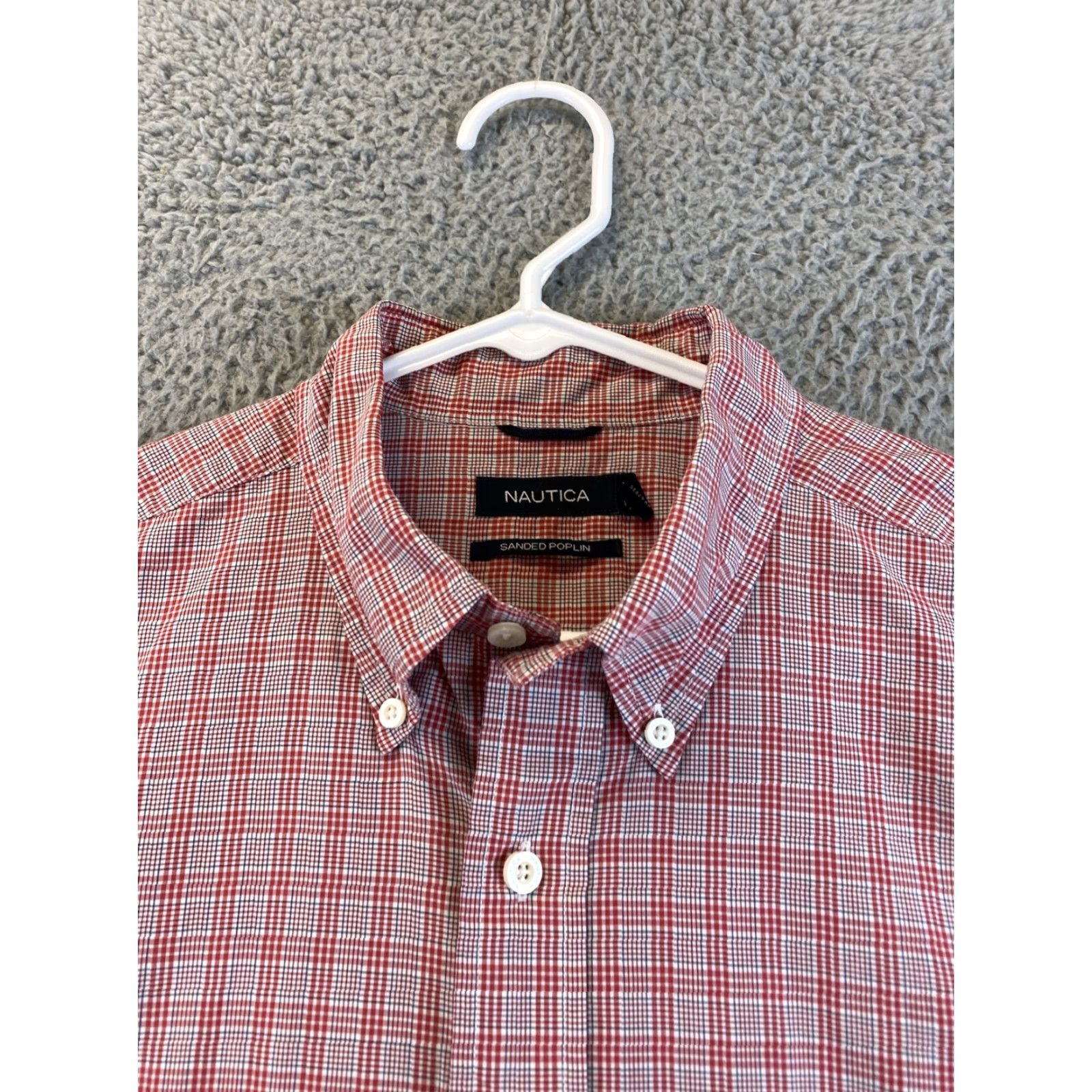 Nautica Vintage Nautica Shirt Mens XL Button-Down Plaid Shirt 91-24 Button Up Collared Cotton Red Woven Navy? Size US XL / EU 56 / 4 - 5 Thumbnail