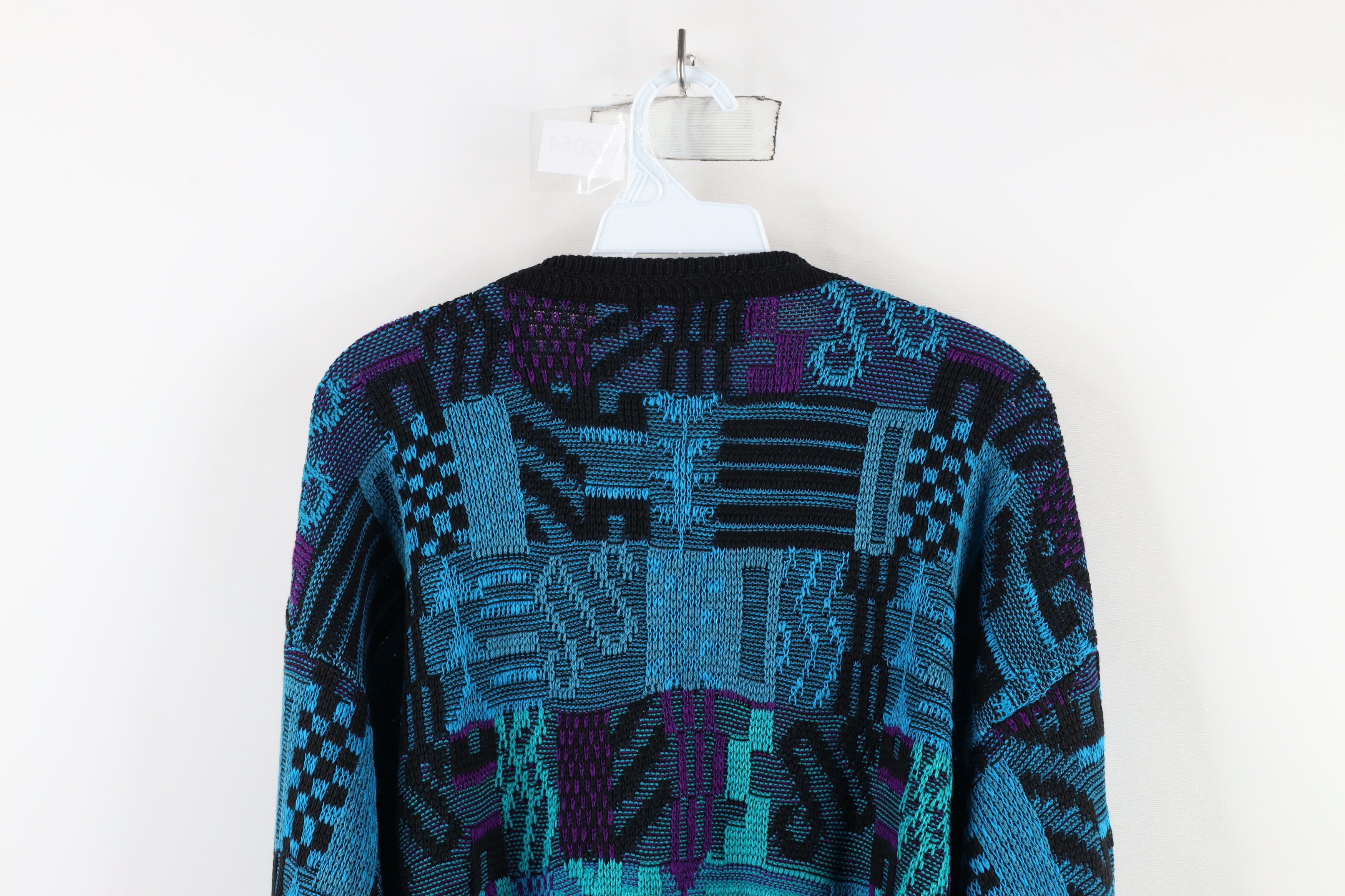 Vintage Vintage 90s Coogi Style Geometric Knit Crewneck Sweater Size XL / US 12-14 / IT 48-50 - 8 Thumbnail