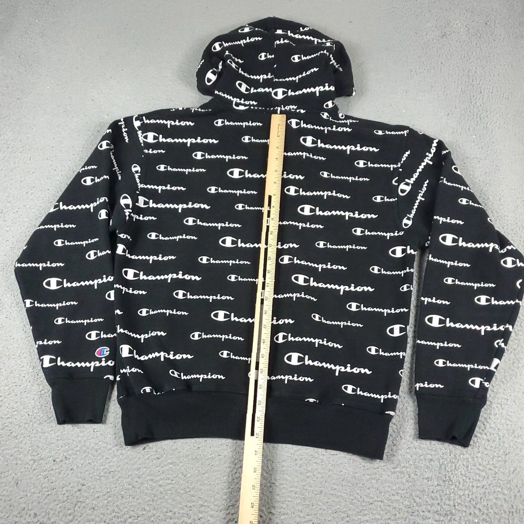 Champion Champion Hoodie Mens Medium Black Pullover Sweatshirt Long Sleeve Mock Neck Size US M / EU 48-50 / 2 - 5 Thumbnail