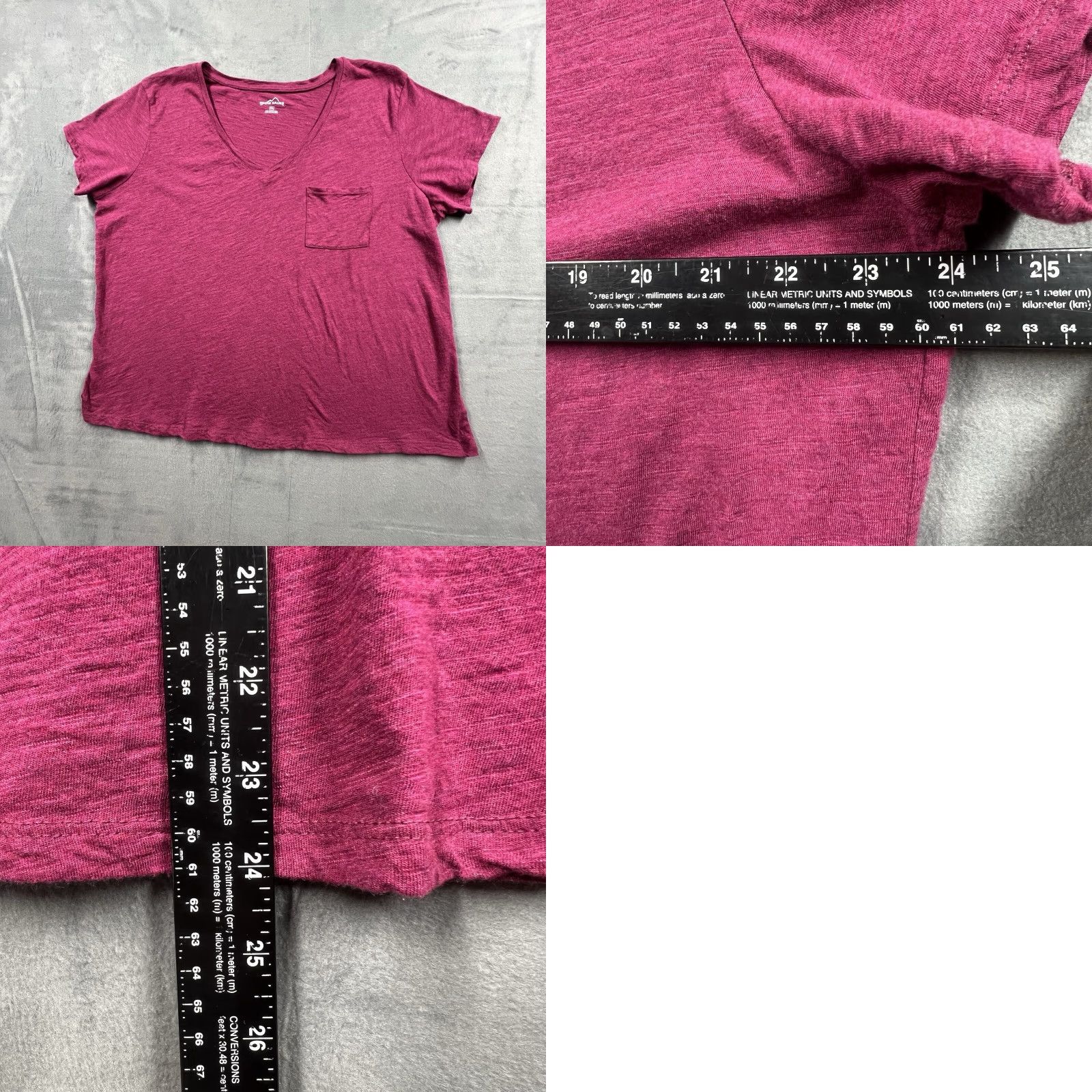 Eddie Bauer Eddie Bauer Women's 2XL Purple V-Neck Cotton Casual Pullover Tee Size XXL / US 16-18 / IT 52-54 - 8 Thumbnail