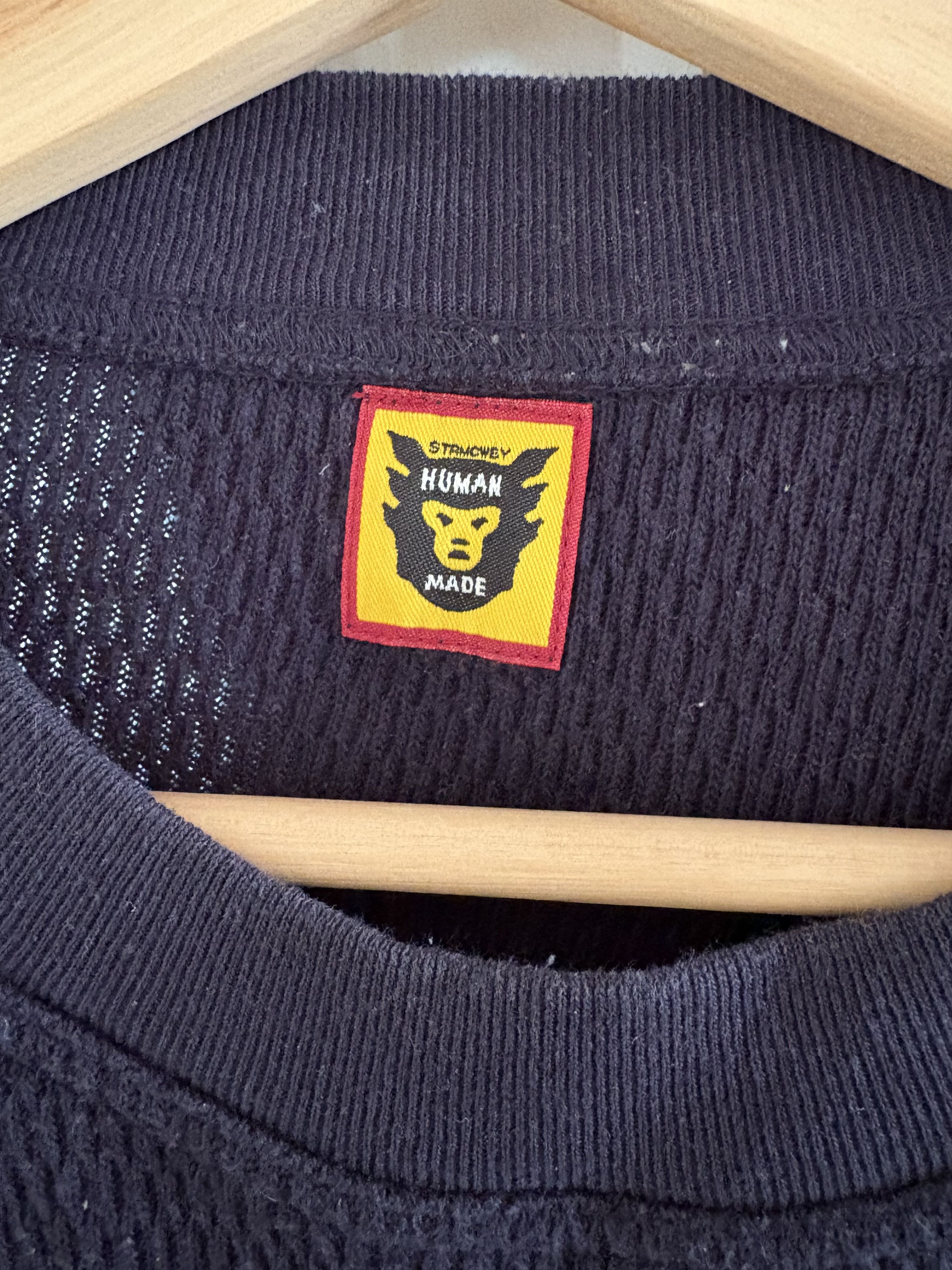 Human Made Human Made heart logo knit navy sweater Size US L / EU 52-54 / 3 - 3 Thumbnail
