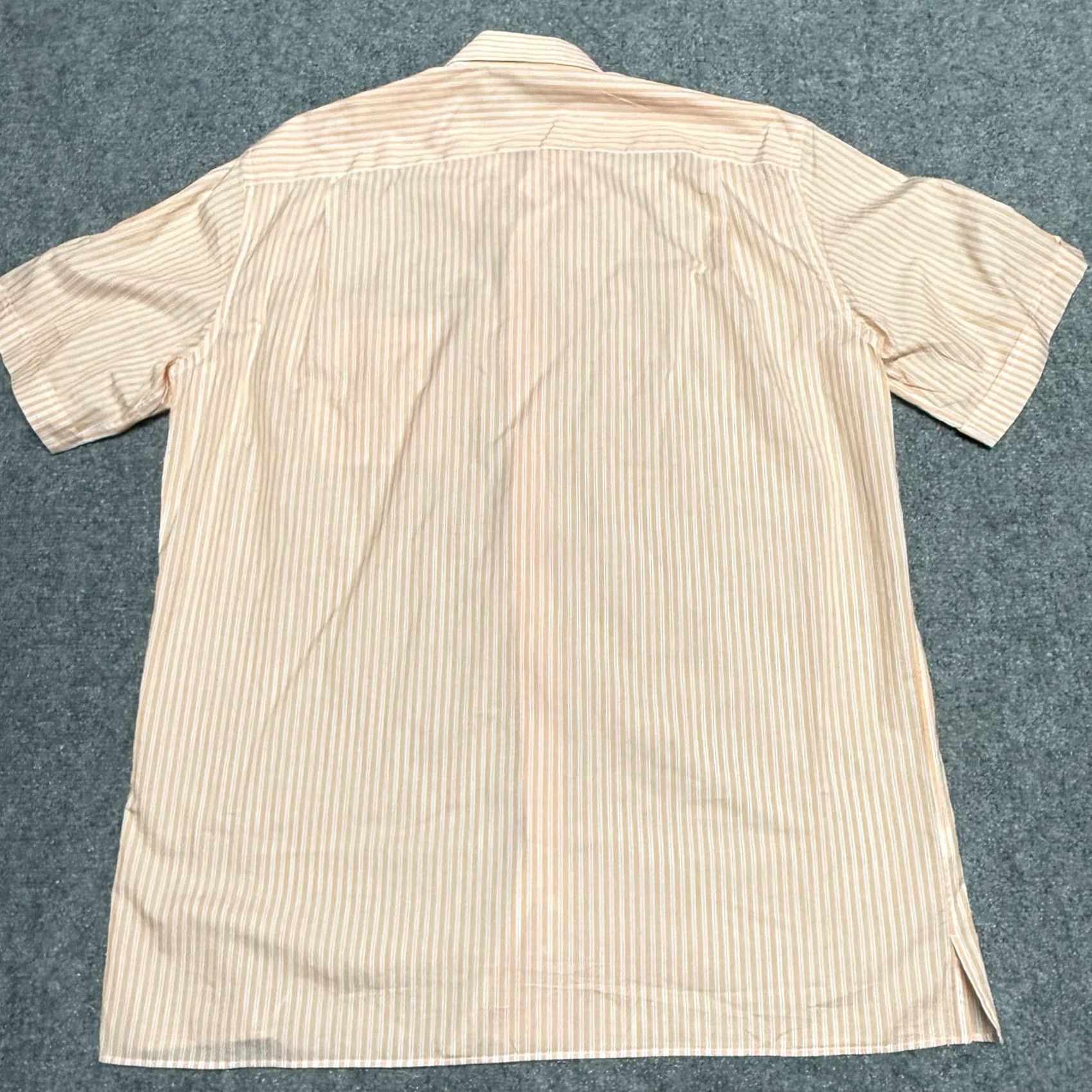 Vintage Solemare Maus & Hoffman Shirt Mens L Orange White Striped Short Sleeve Button-Up Collar-Down Casual Size US L / EU 52-54 / 3 - 5 Thumbnail