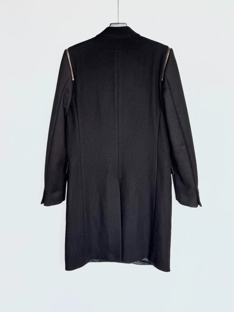 Givenchy givenchy black wool long coat with zippers-2507 Size US L / EU 52-54 / 3 - 2 Thumbnail