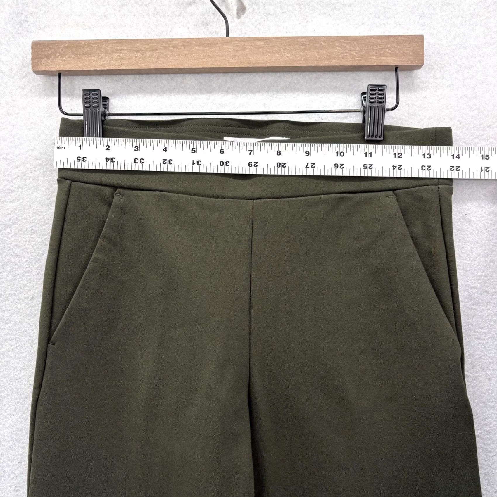 Loft LOFT Dress Pants Womens XS Green Ponte Straight Leg Pull On Stretch Career NWT Size 26" / US 2 / IT 38 - 7 Thumbnail
