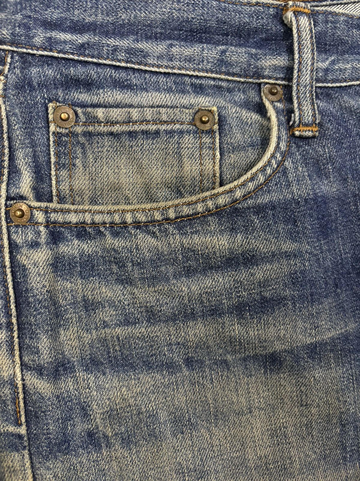 Edwin Vintage Rare Edwin Frontier Mud Wash Loose Distressed Jeans Size US 31 - 4 Thumbnail