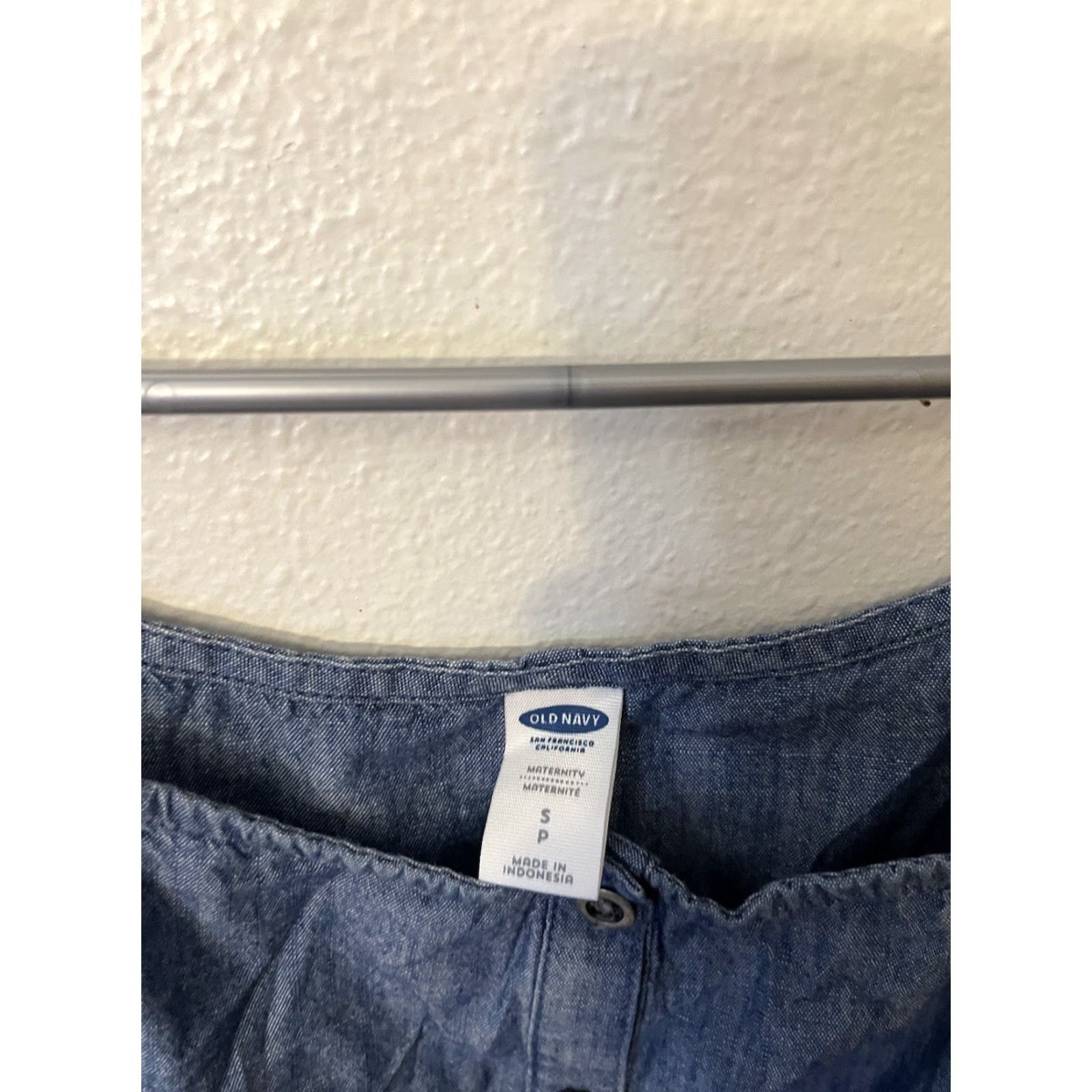 Old Navy Old Navy Maternity Sleeveless Tie Front Cami Dress Chambray Blue Stretch Short Dress Women Size S / US 4 / IT 40 - 3 Thumbnail