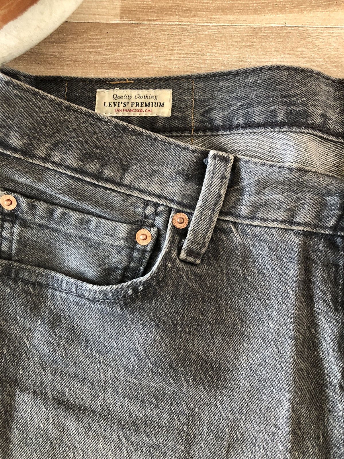 Levi's Levi’s 501 W33 Short Jeans Straight Grey Gray Shorts Denim Size US 33 - 5 Thumbnail