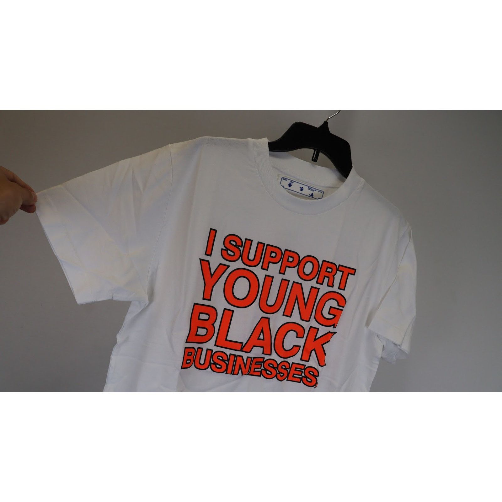 Off-White o1rshd1 "I Support Young Black Business." Tee T-Shirt White Size US S / EU 44-46 / 1 - 6 Thumbnail