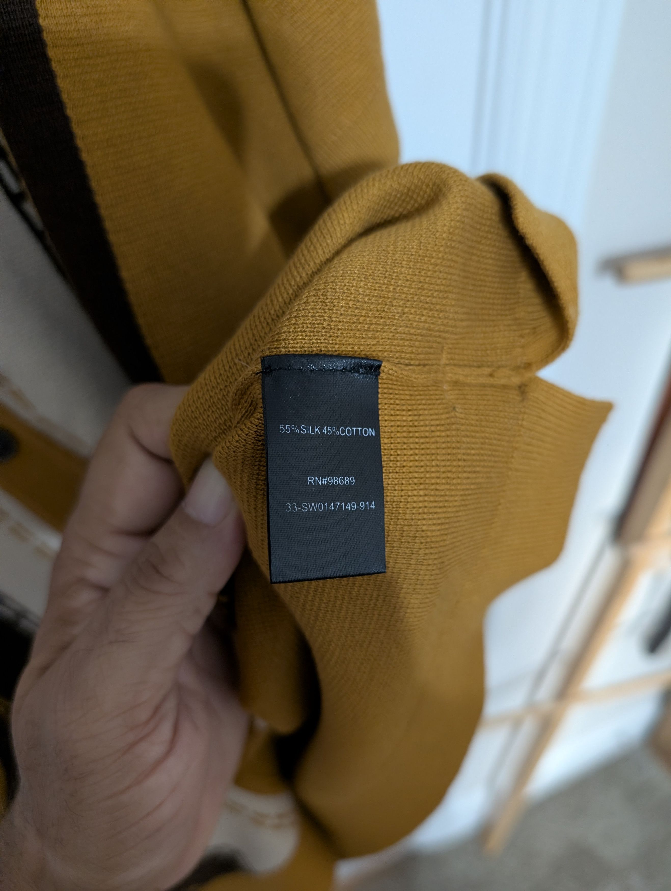 Todd Snyder Vertical Stripe Full-Placket Polo in Old Gold Size US L / EU 52-54 / 3 - 8 Thumbnail