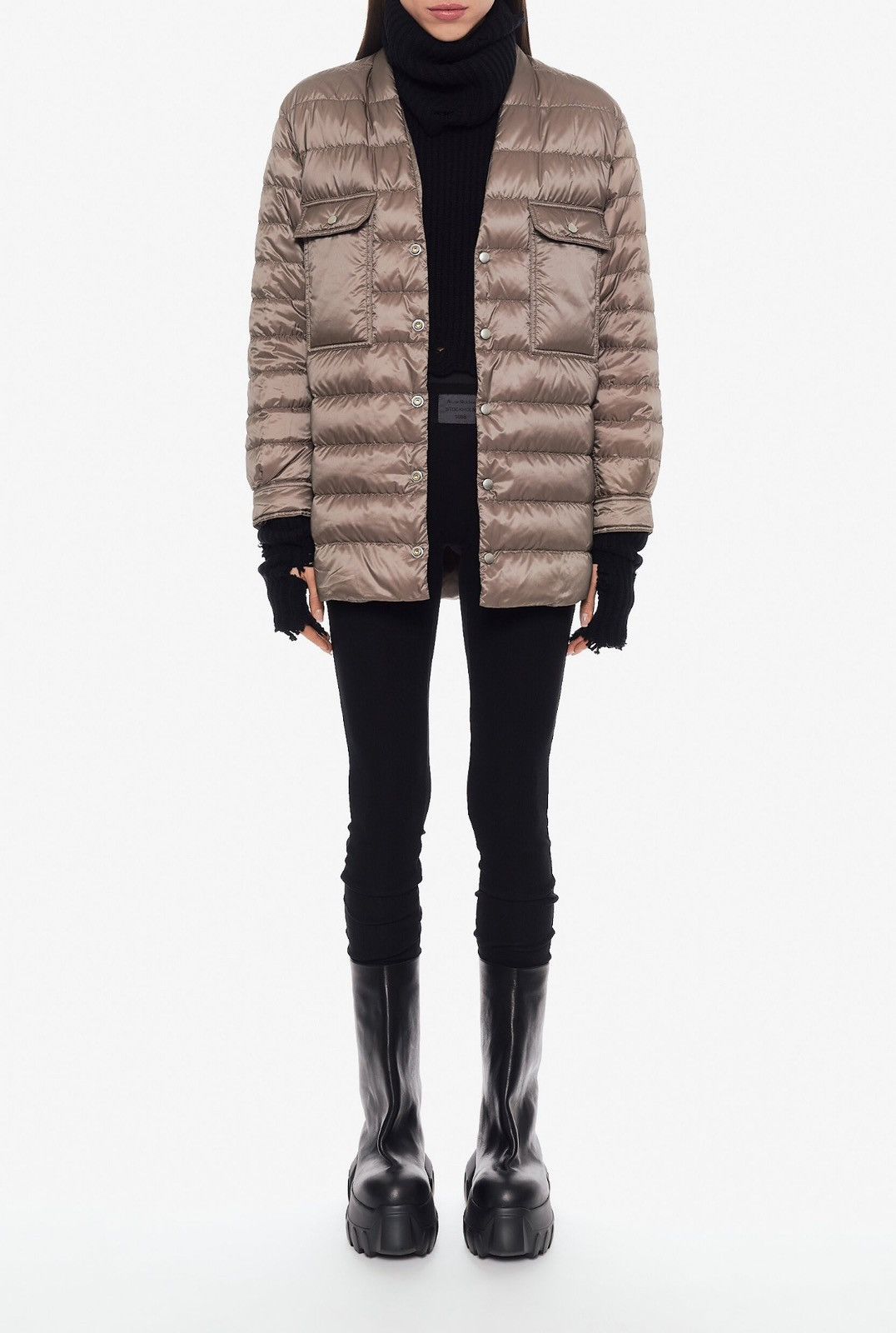 Moncler × Rick Owens Last Rick Owens x Moncler Webbing Trimmed Quilted Jacket Size XS / US 0-2 / IT 36-38 - 11 Thumbnail
