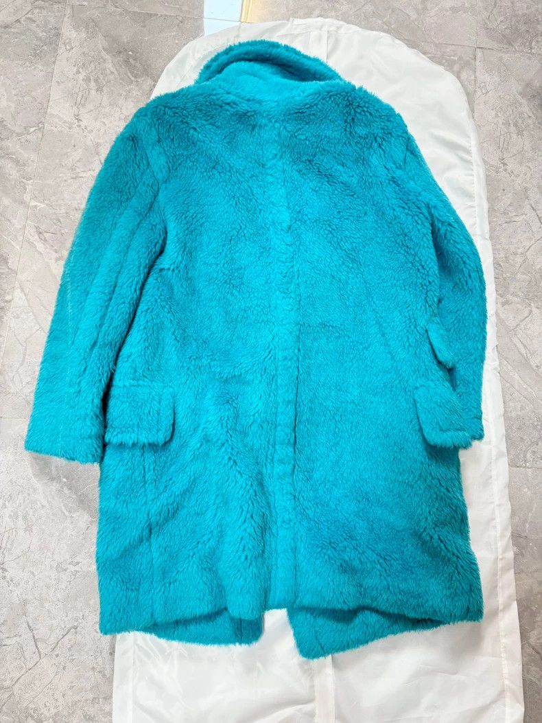 Max Mara Max Mara Teddy Turquoise Coat Size L / US 10 / IT 46 - 5 Thumbnail