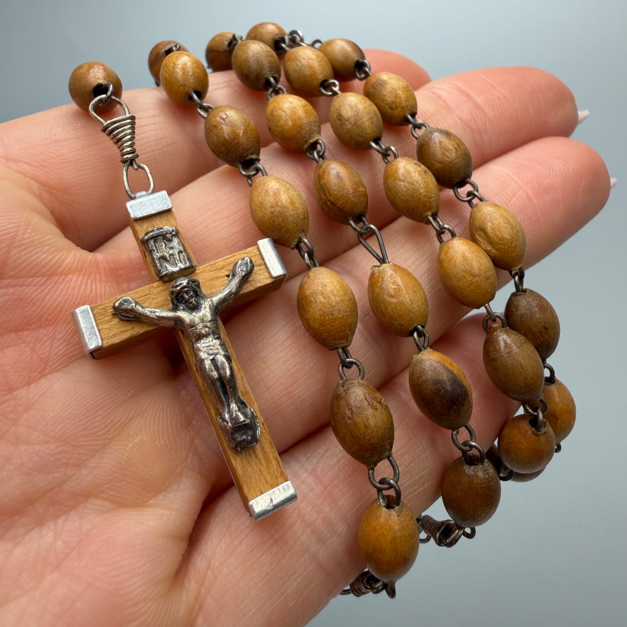 Other Jerusalem Olive Wood Rosary Necklace - Handmade Holy Land Size ONE SIZE - 5 Thumbnail
