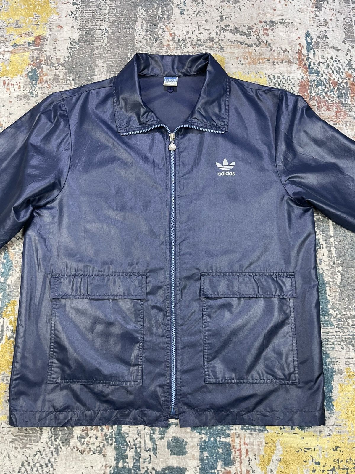 Adidas Vtg 60s/70s Adidas Trefoil Windbreaker Size US M / EU 48-50 / 2 - 6 Thumbnail