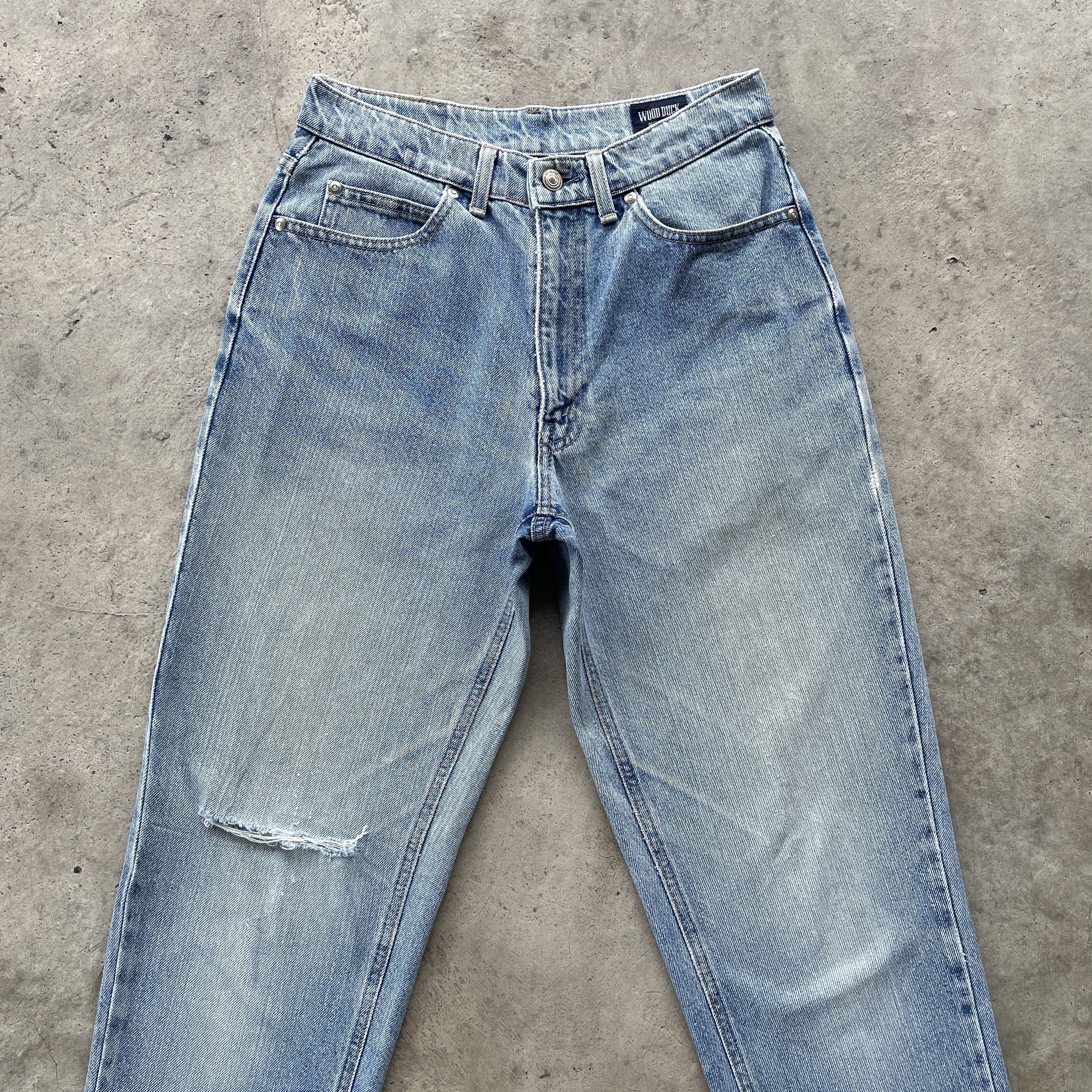 Japanese Brand × Jean Vintage Wood Duck Japan Faded Denim Jeans Pants Distressed Size US 28 / EU 44 - 5 Thumbnail