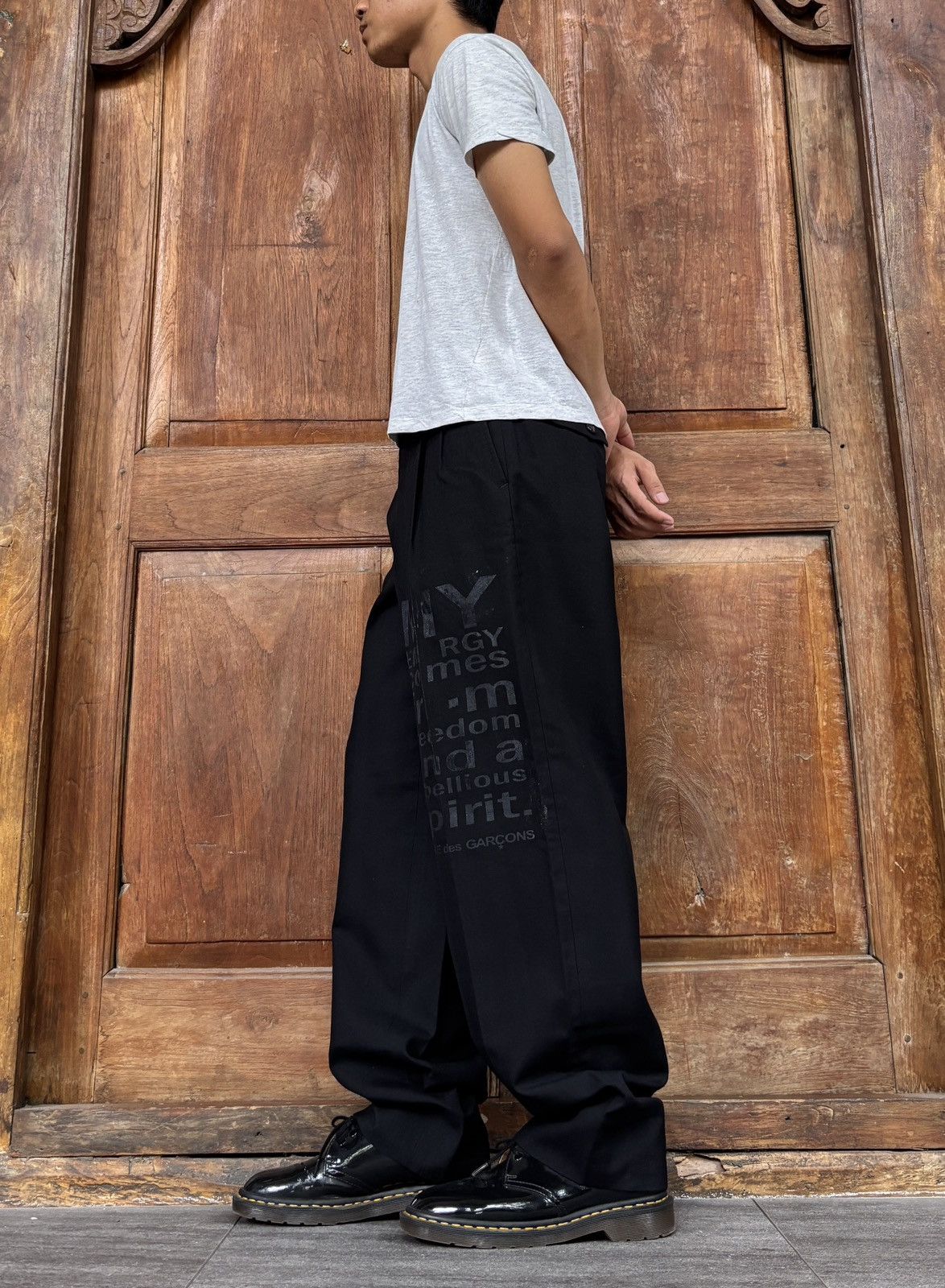 Comme des Garcons Homme FREE TAX! 90s Printed Poem Trousers - 30” Size US 31 - 11 Thumbnail