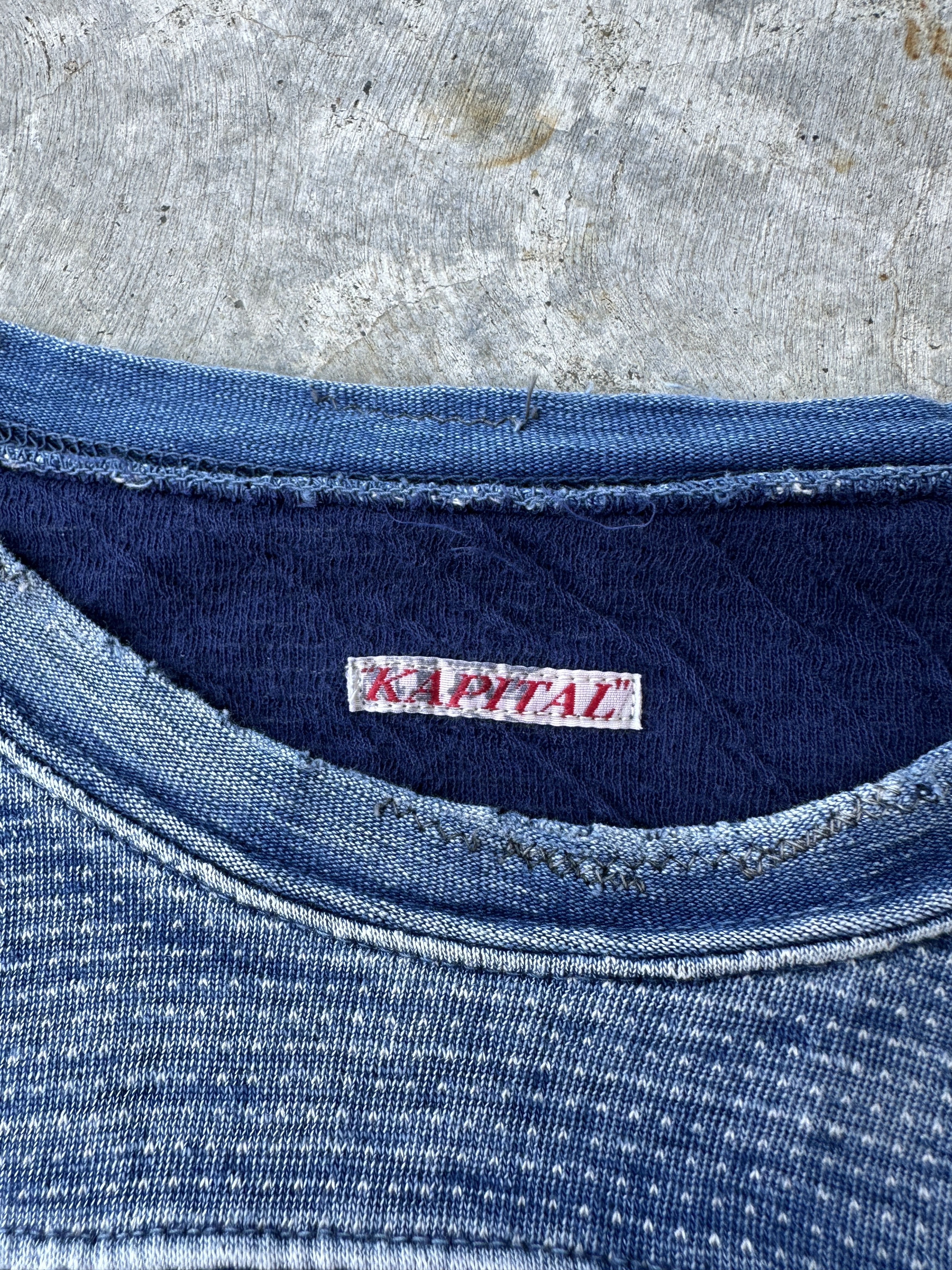 Kapital Kountry Indigo Numbered 43 striped durene jersey prisoner boro tee Size US S / EU 44-46 / 1 - 8 Thumbnail