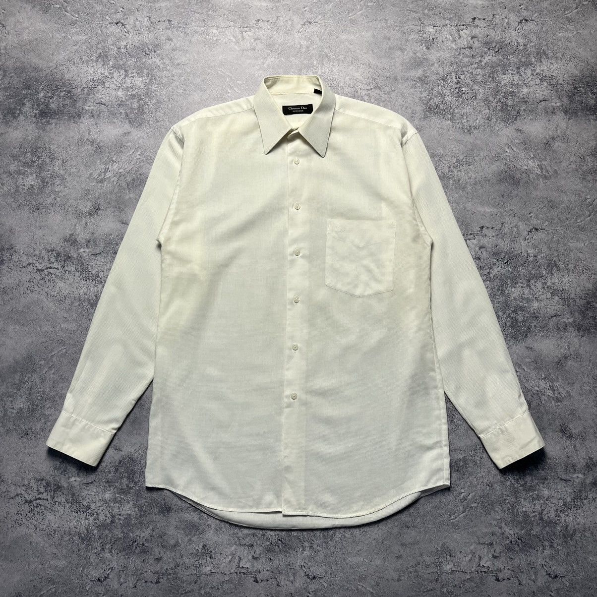 Christian Dior Monsieur Vintage Christian Dior Monsieur White Shirt Button Up Luxury Size US L / EU 52-54 / 3 - 1 Thumbnail