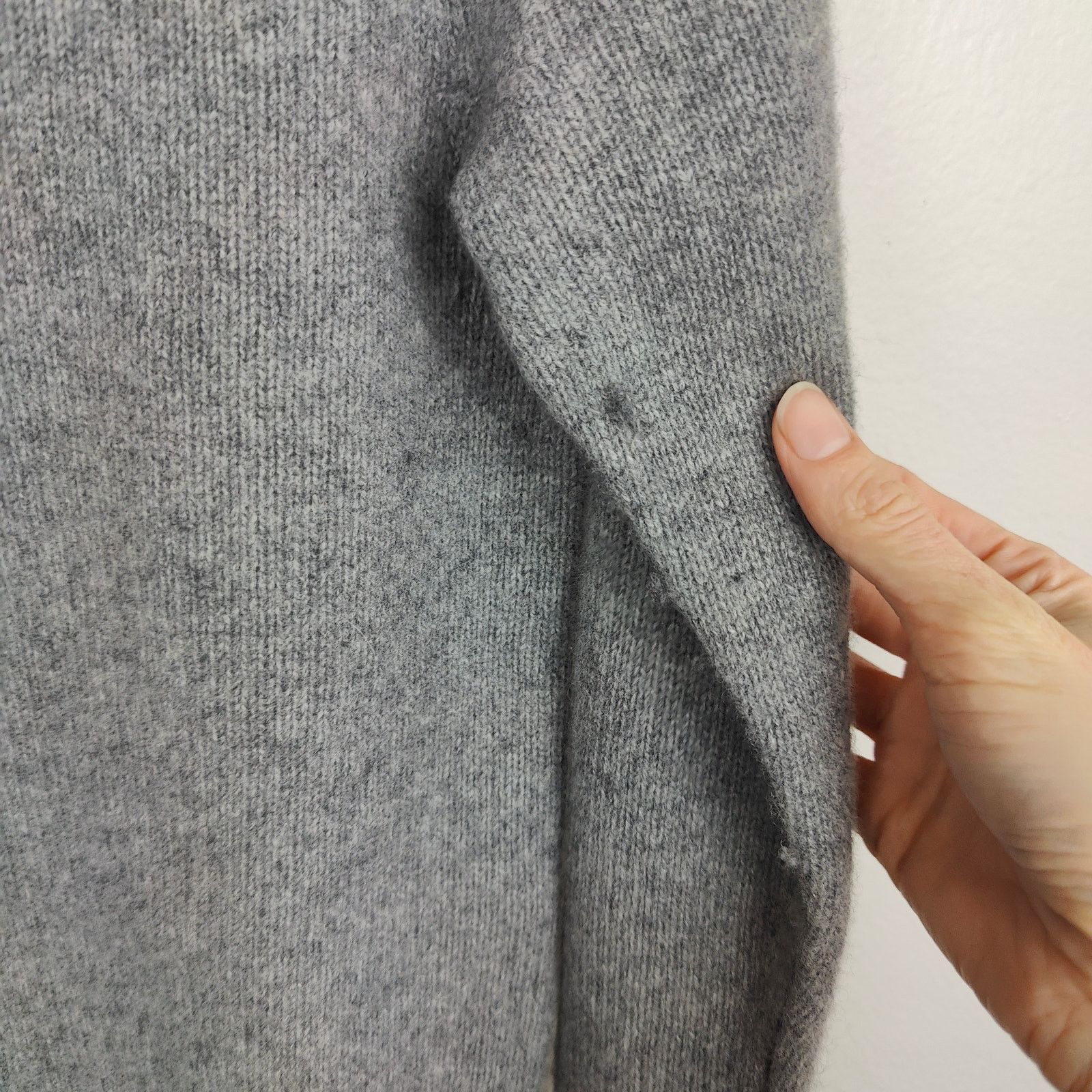 Other JUD Cashmere Wool Sweater Womens Large Gray Hand Knit Size L / US 10 / IT 46 - 3 Thumbnail